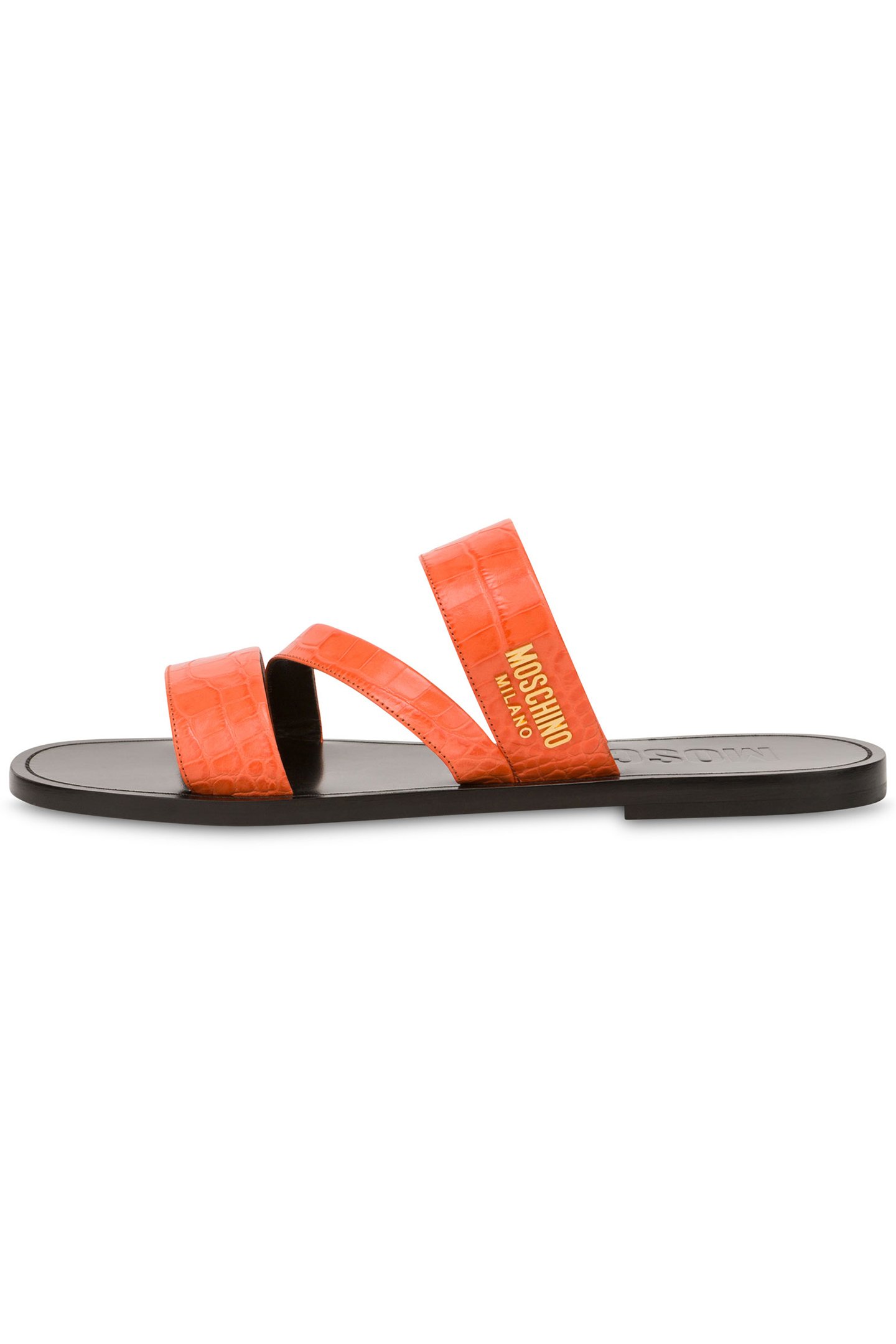 SABOTU.CUOIO15 VIT.ST.COCCO ARANCIO by Moschino