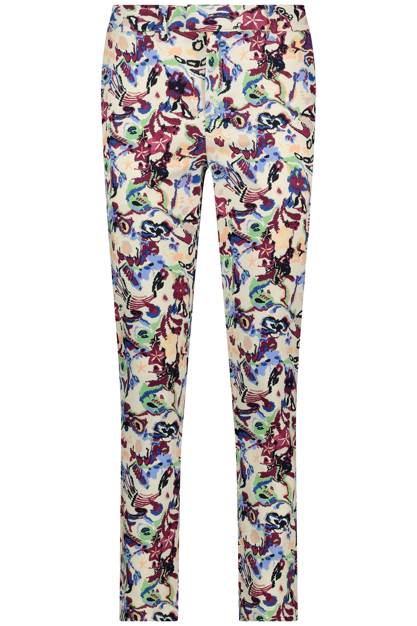 TROUSERS CHINO SPRING GARDEN PRINT WHITES 2