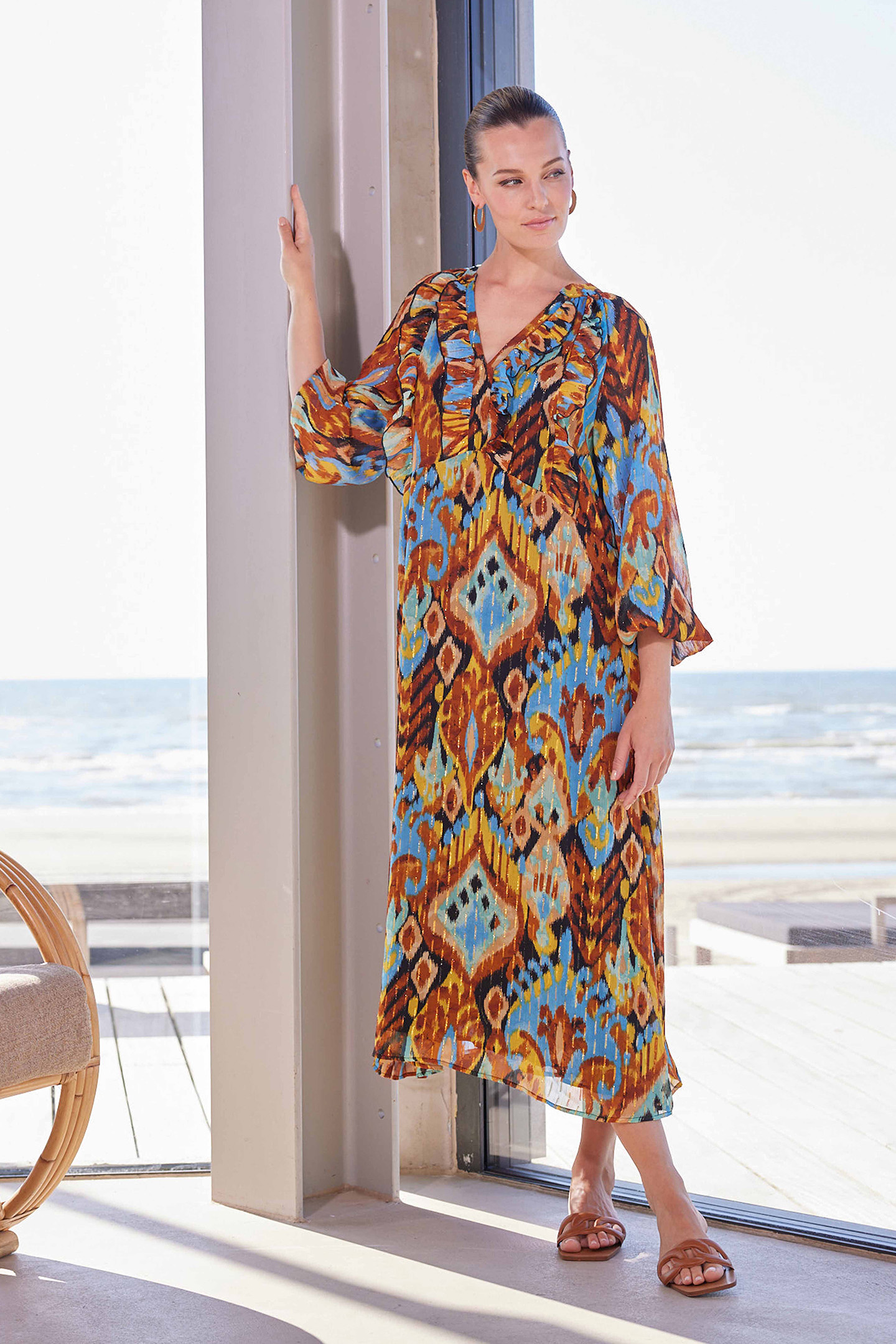DRESS SPRING IKAT BLACK PRINT BLACKS by Tramontana