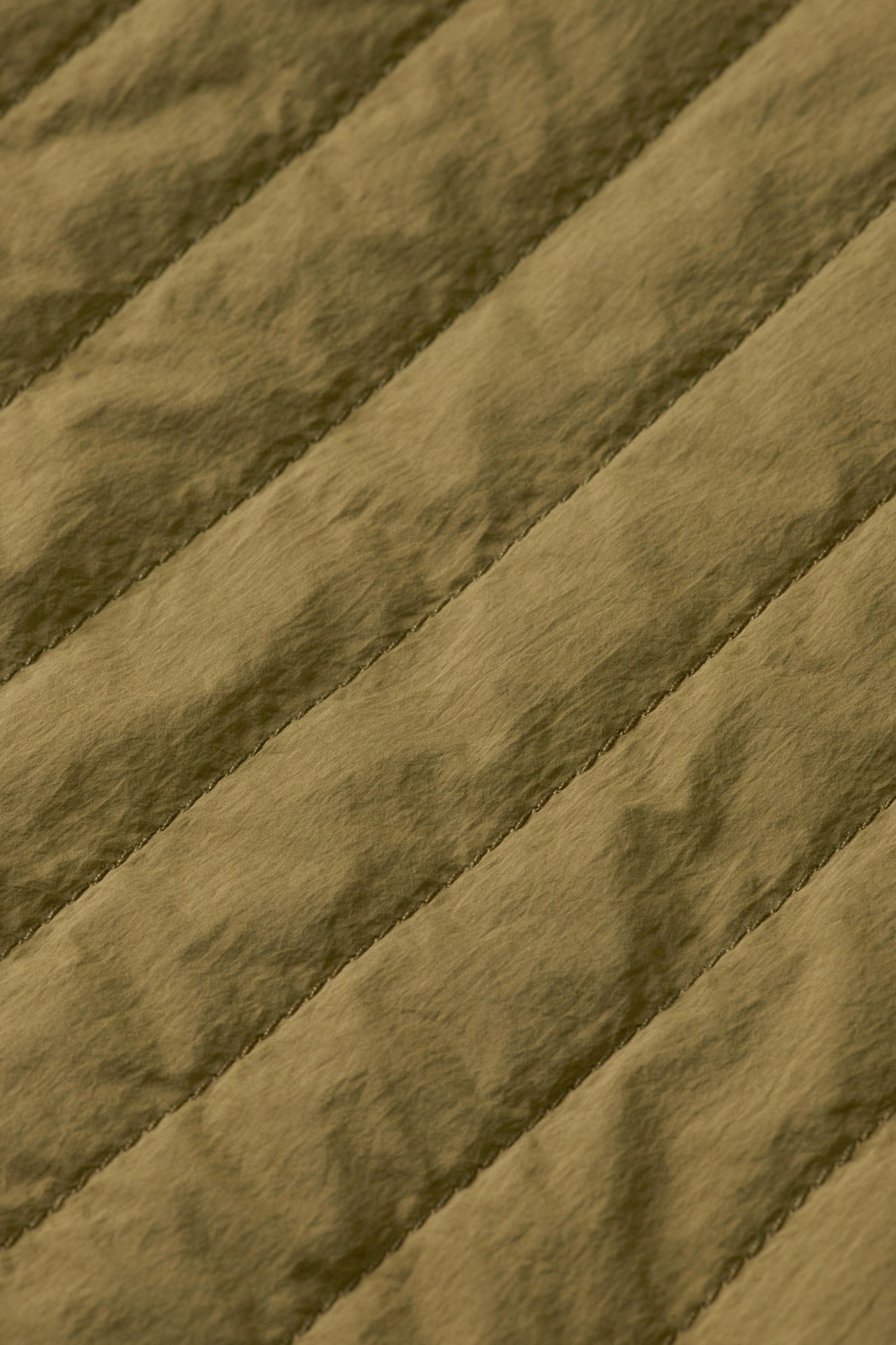 REVERSIBLE VERTICAL QUILT BOMBER WASHED MILITARY 10