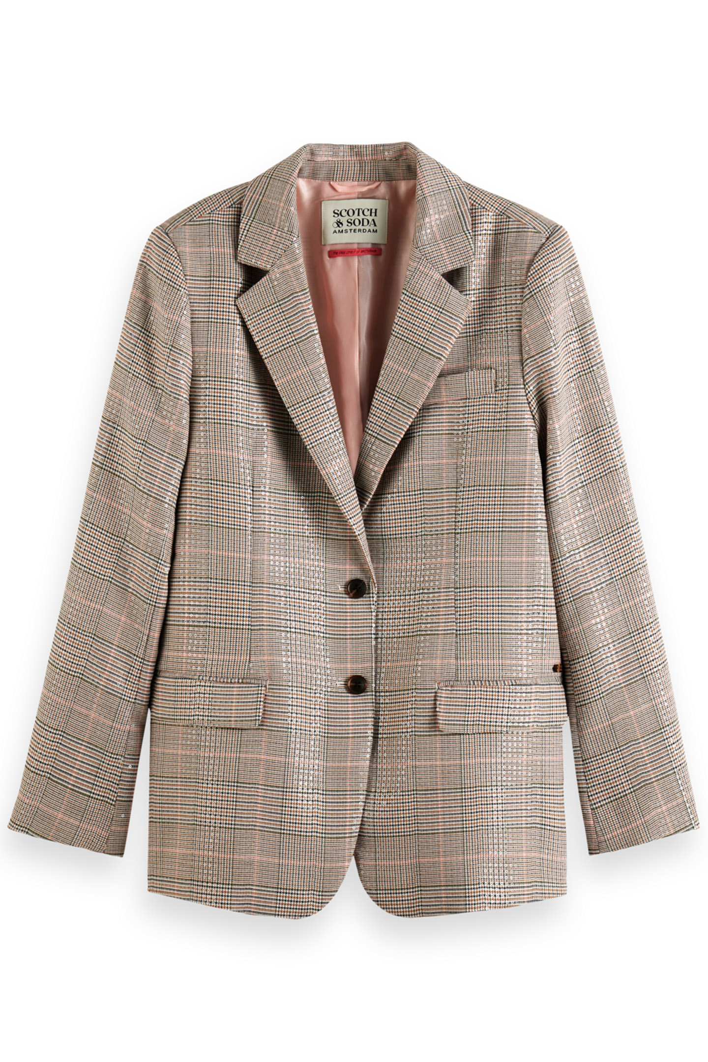 SEQUIN PRINCE OF WALES CHECK BOYFRIEND SB BLAZER SEQUIN PRIN 4