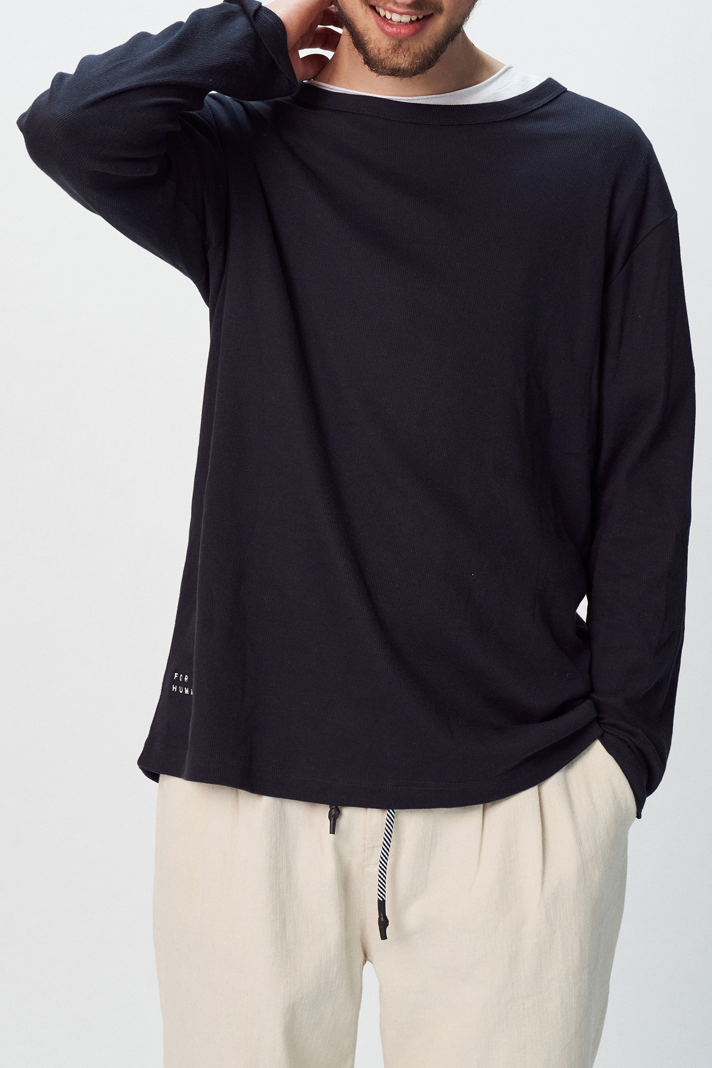 ALEX RIB JERSEY TEE DARK BLUE by 10DAYS