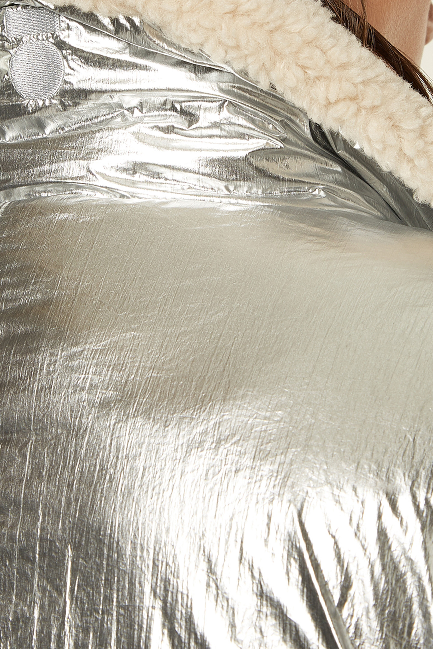 METALLIC PUFFER JACKET SILVER 7
