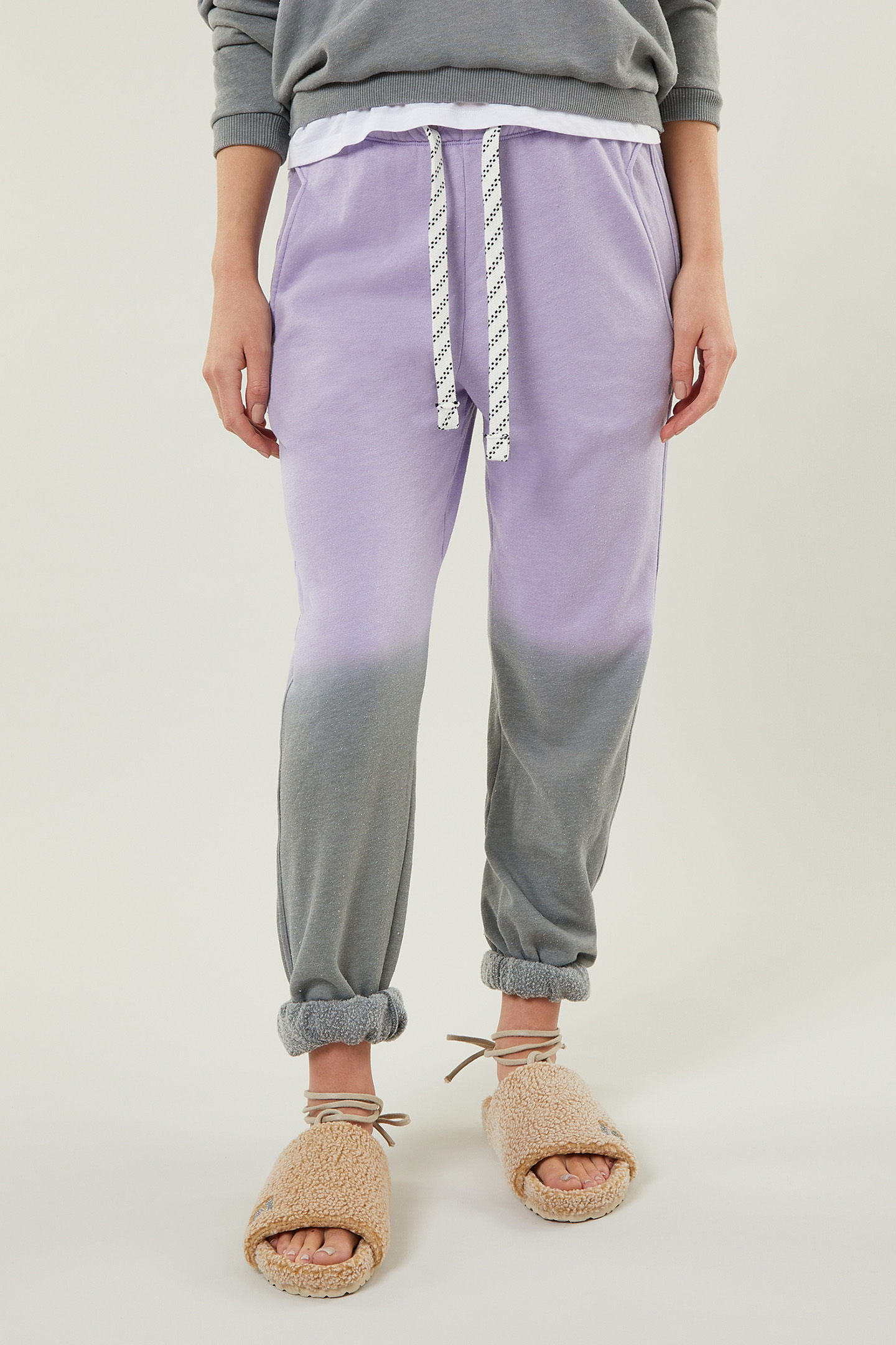 HIGH WAIST JOGGER DIP DYE LILAC 1