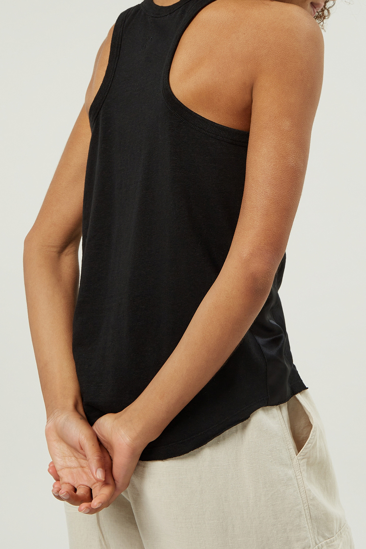 TANK TOP LINEN BLACK 4