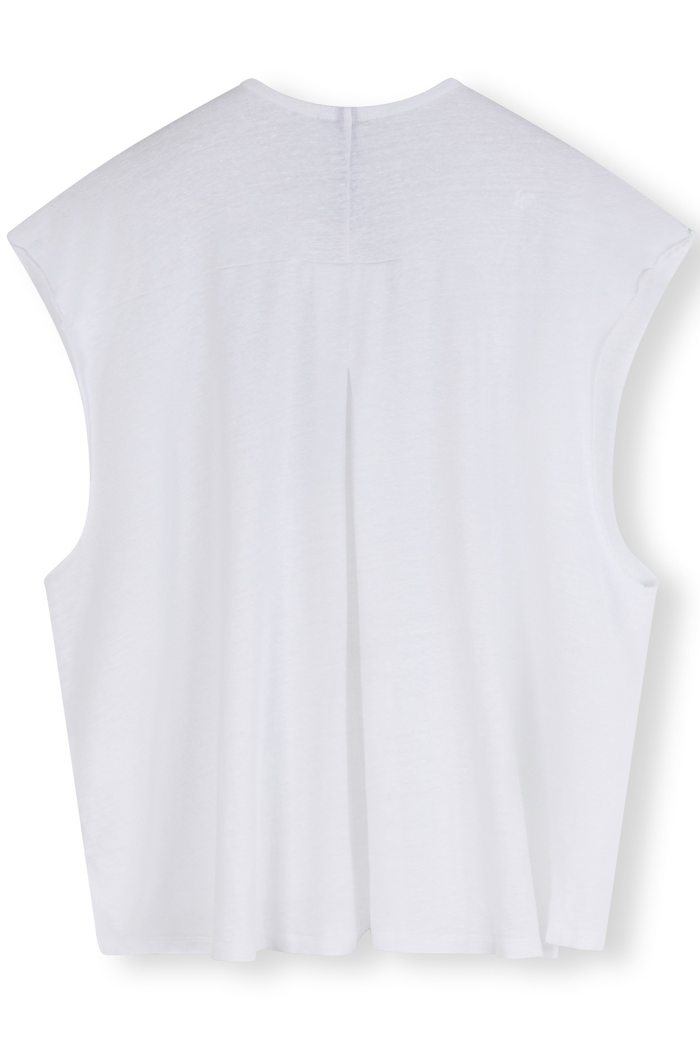 SLEEVELESS TOP LINEN WHITE 5