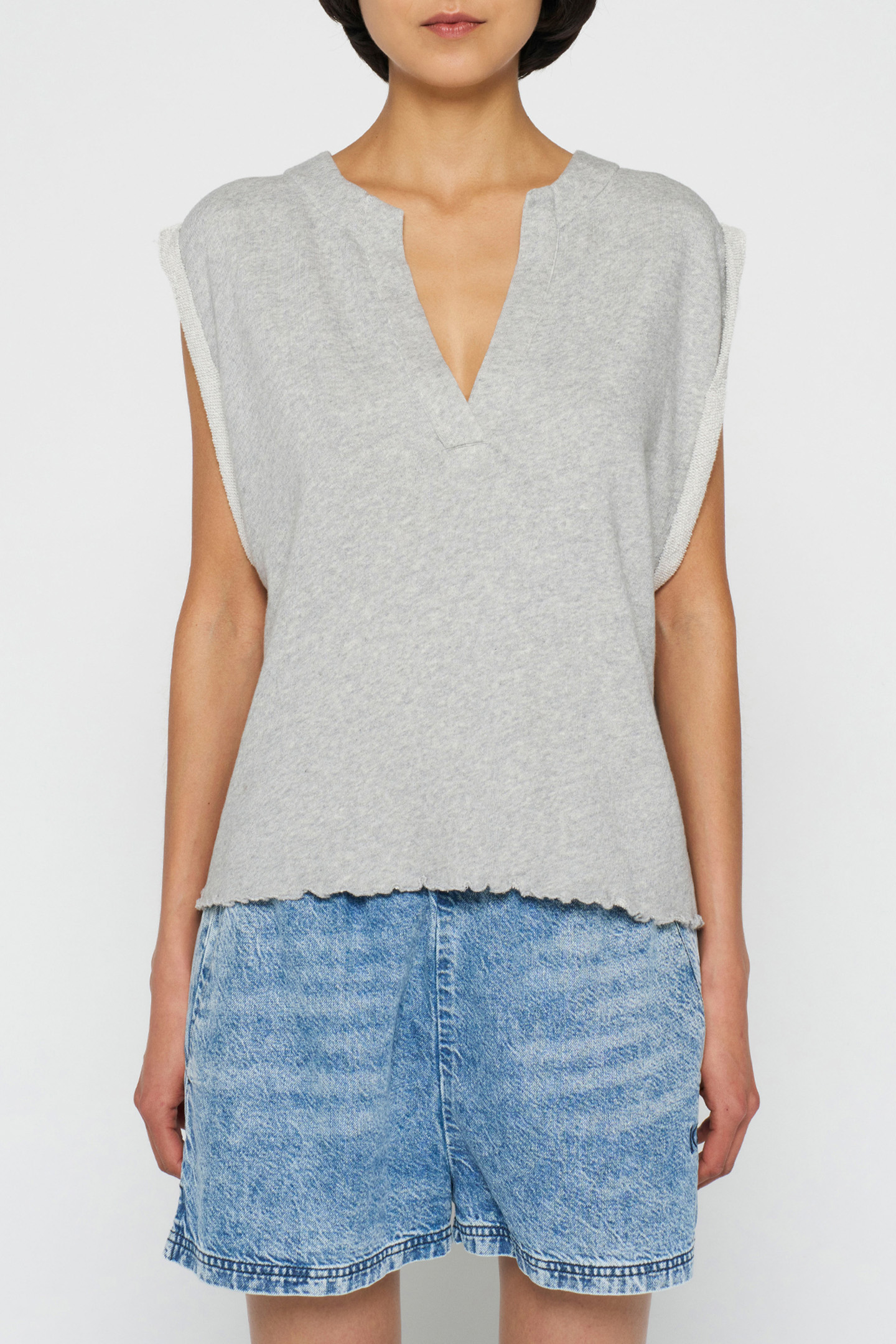 FLOWY SHORTS BLUE DENIM 4