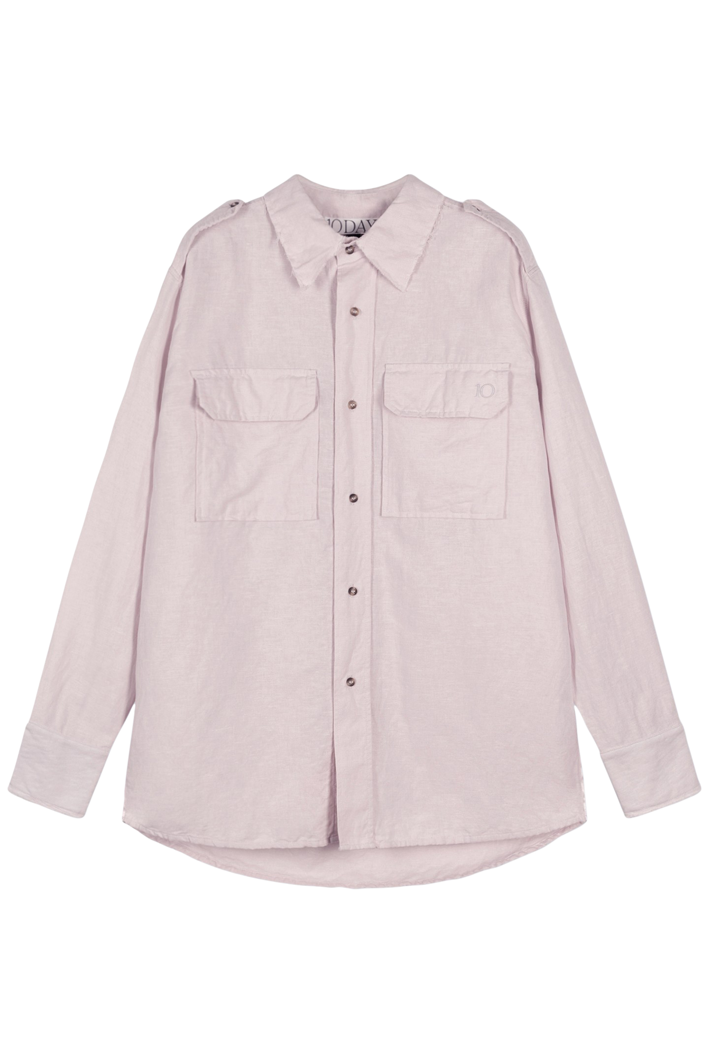WASHED LINEN SHIRT PALE LILAC 4