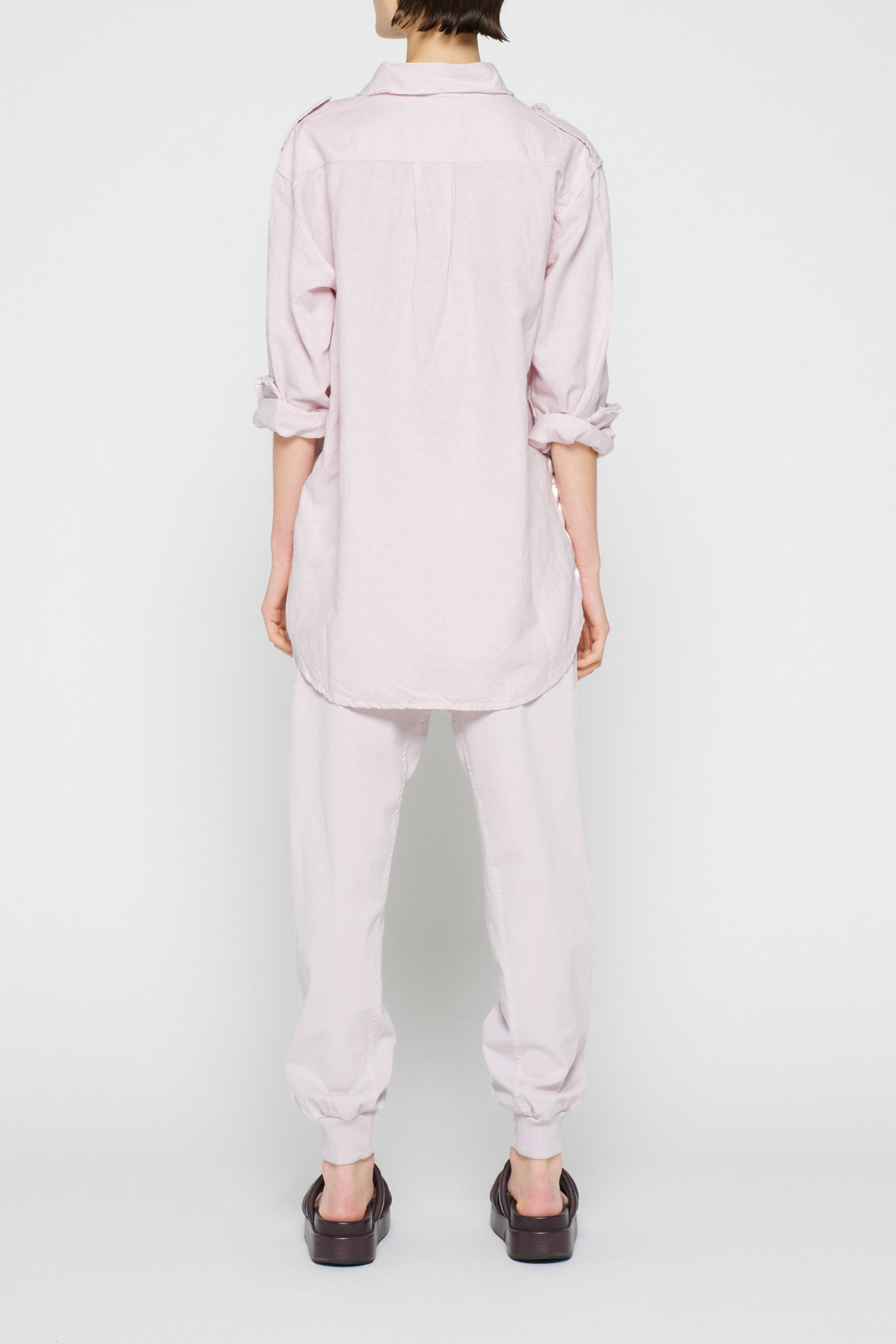 WASHED LINEN SHIRT PALE LILAC 3