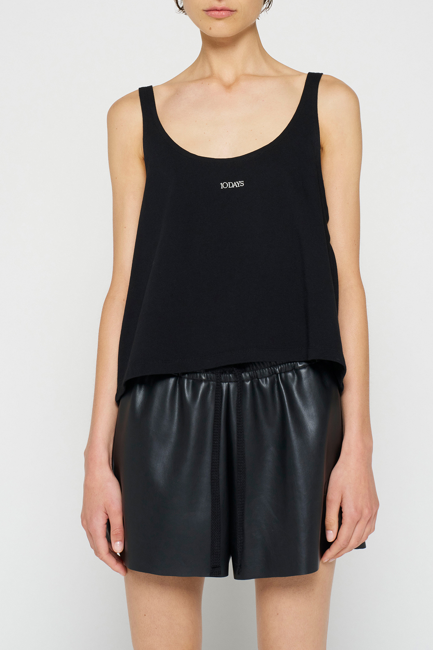 COTTON TANK TOP BLACK 2