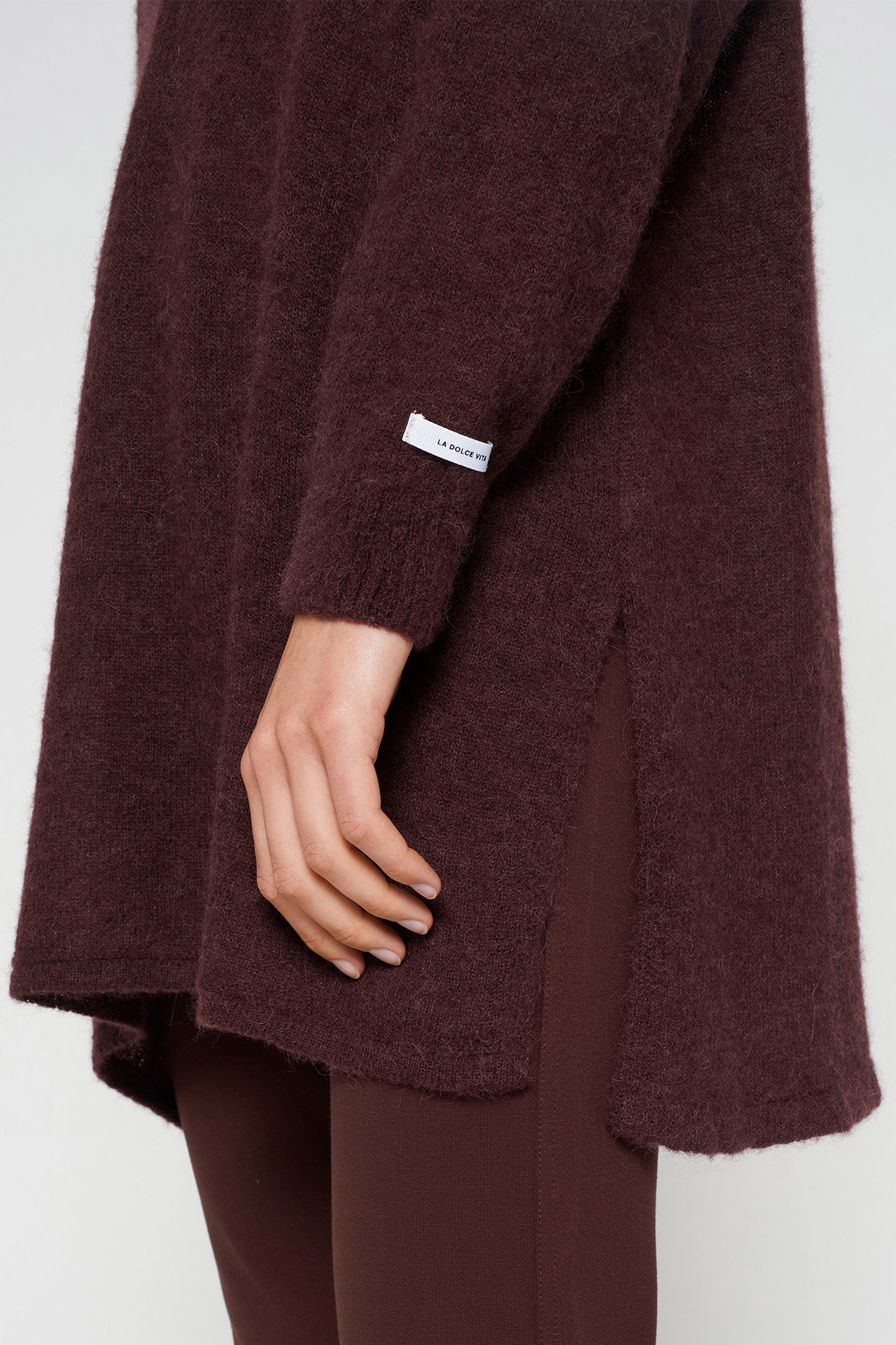 V-NECK THIN KNIT SWEATER AUBERGINE 8