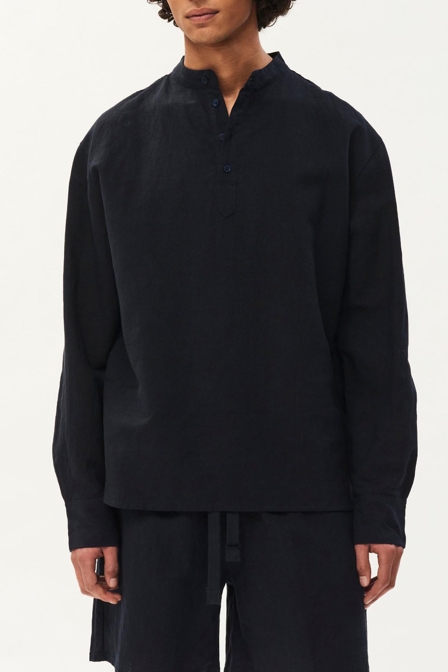 KICK HENLEY SHIRT DARK BLUE by 10DAYS