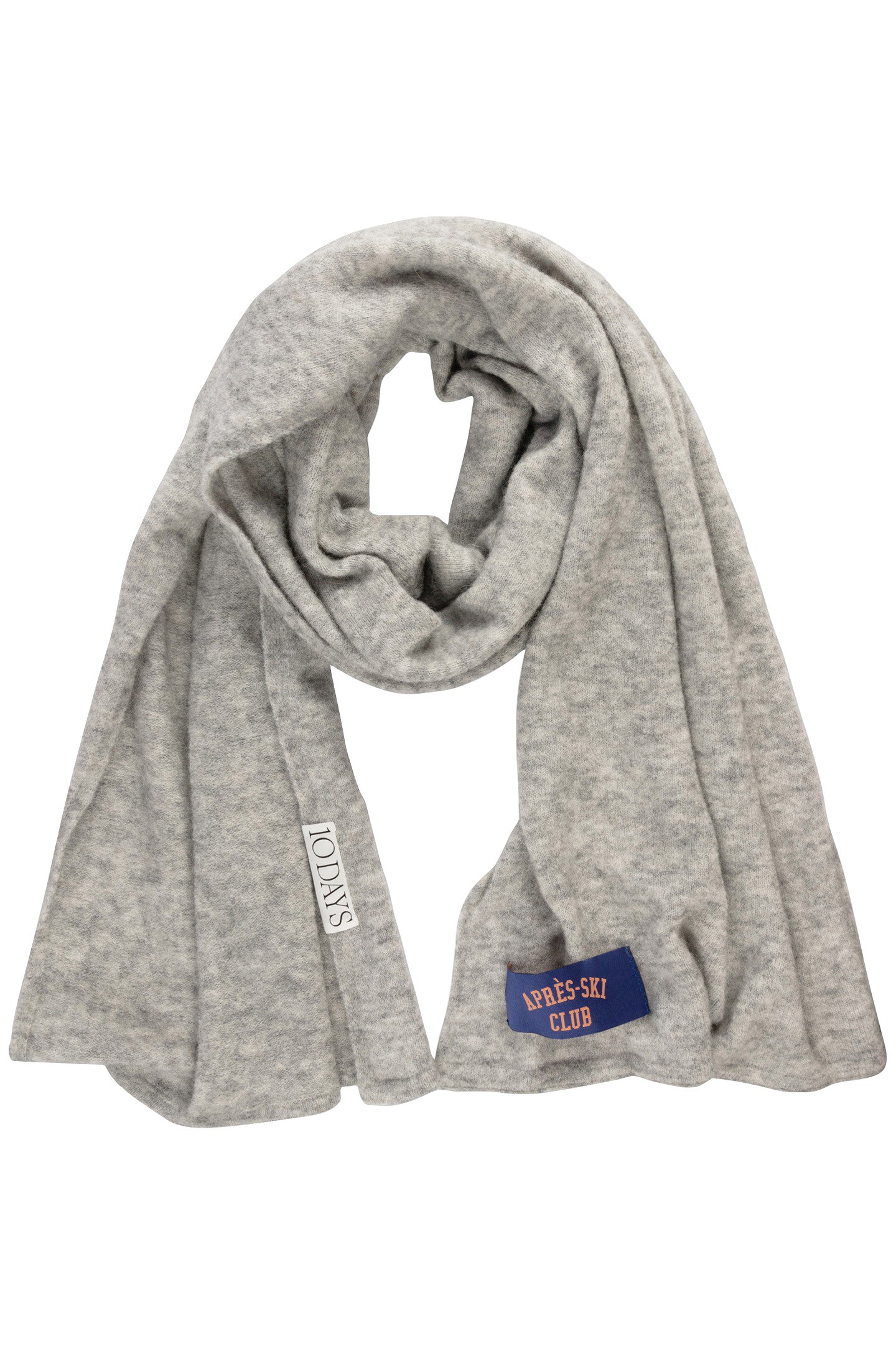 SOFT KNIT SCARF LIGHT GREY MELEE by 10DAYS