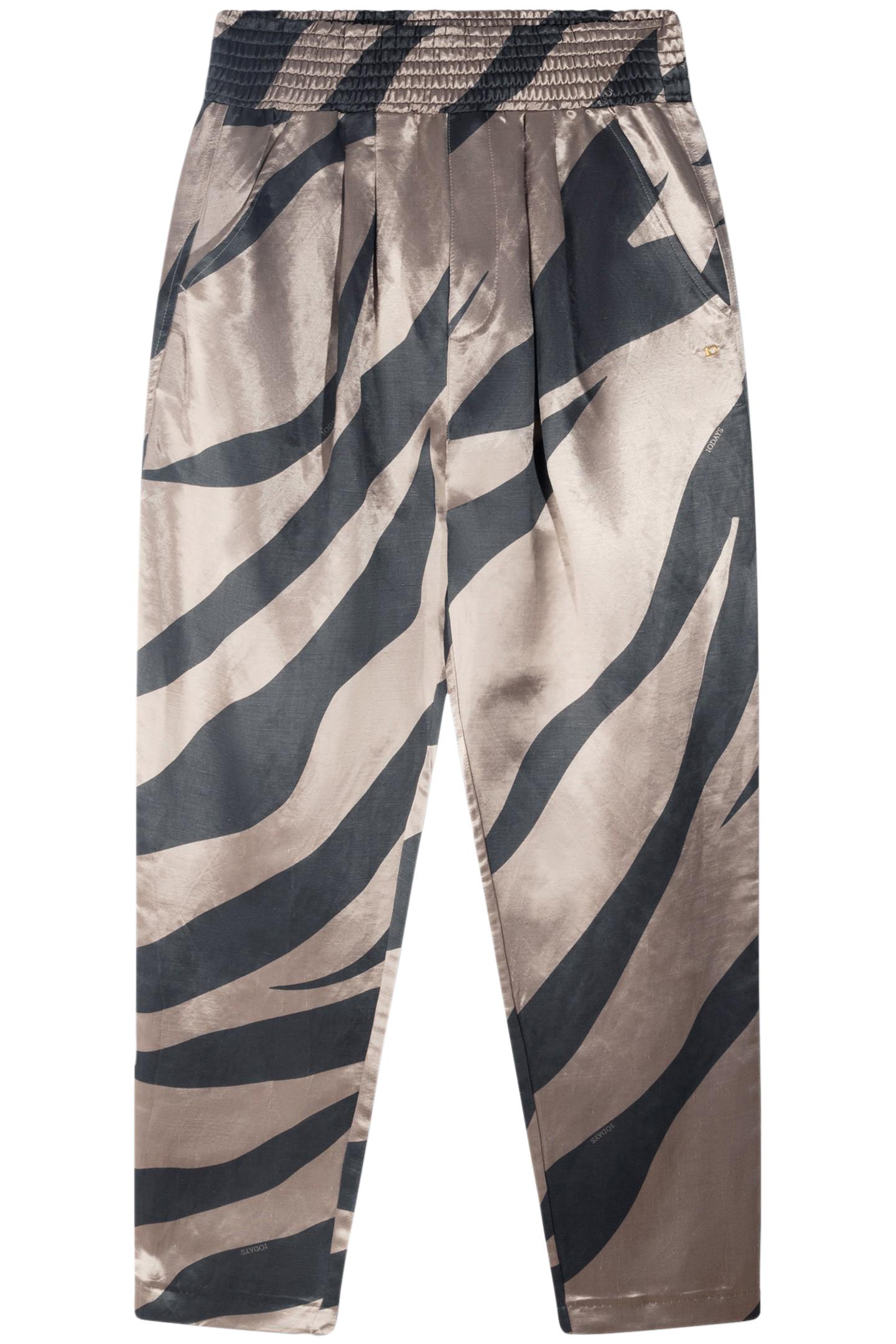 SATIN PANTS ZEBRA WARM TAUPE 4
