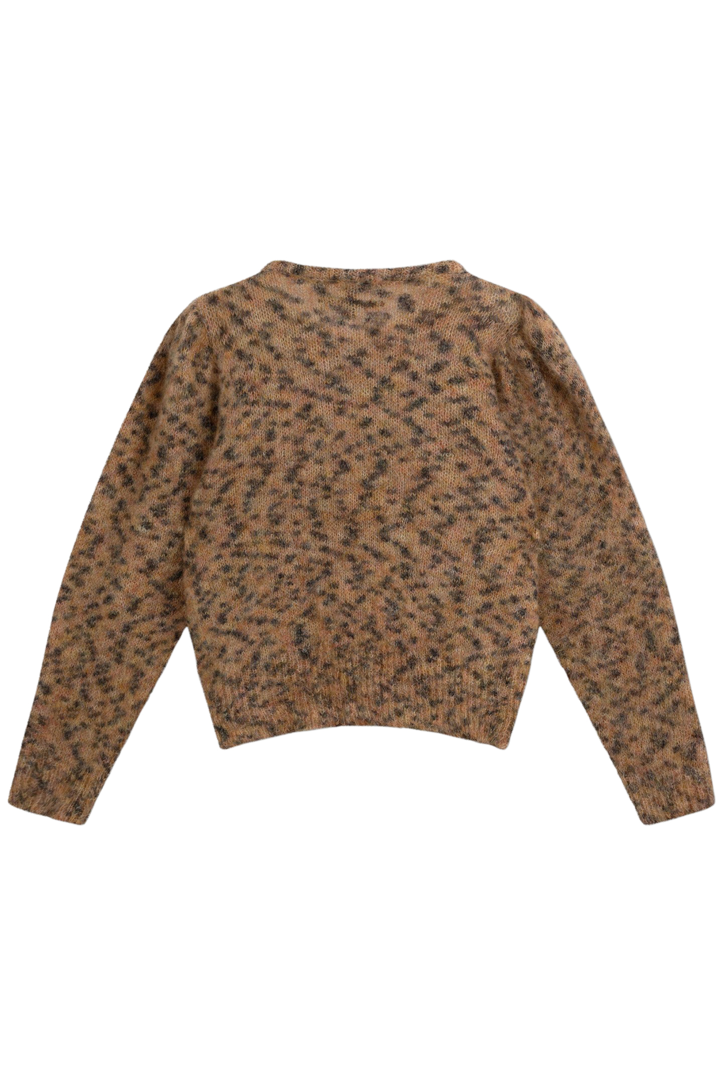 PUFFED SWEATER KNIT LEOPARD SADDLE BROWN 5