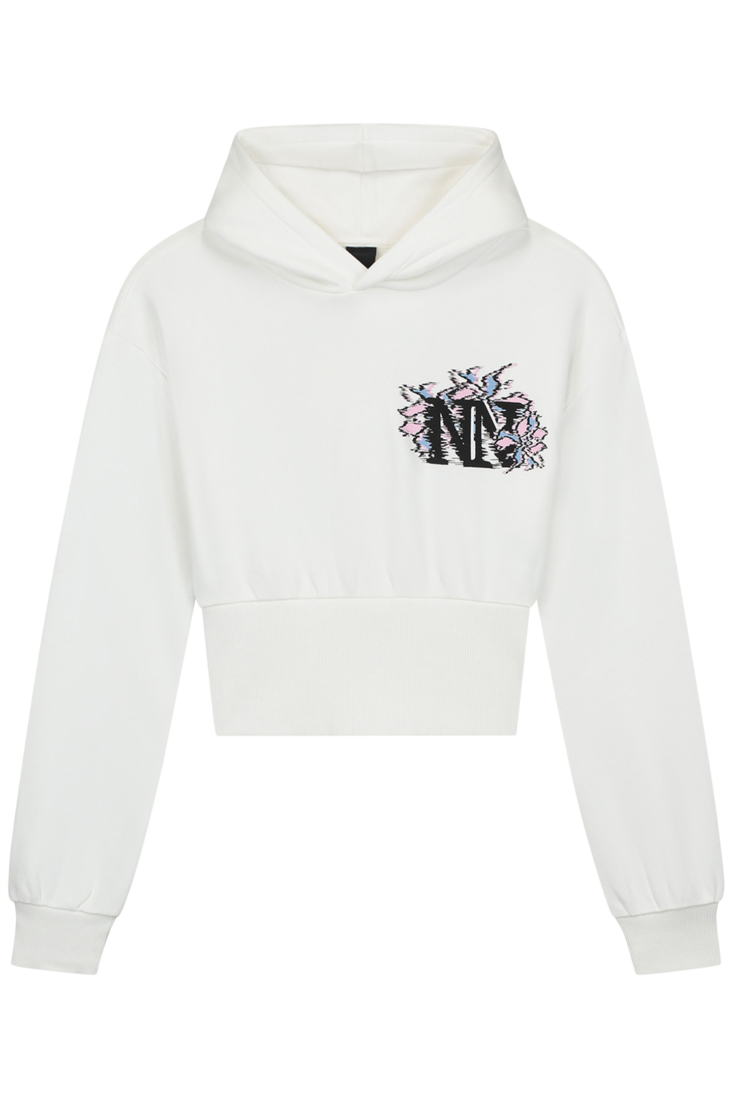 RIB HOODIE OFF WHITE/LAVENDER BLUE 1