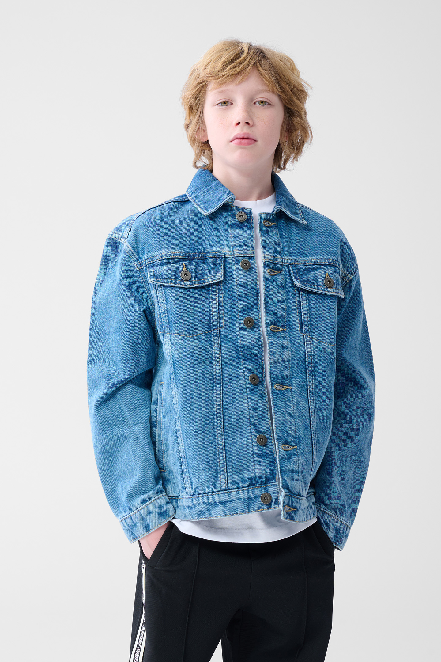 BAM-SBSNESSENTIAL DENIM JACKET MEDIUMSTONE by Shoeby