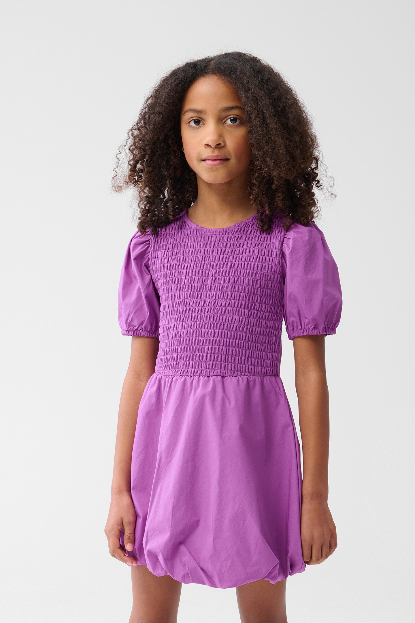 GAM-SBSMOCK BALLOON DRESS DARKPURPLE by Shoeby