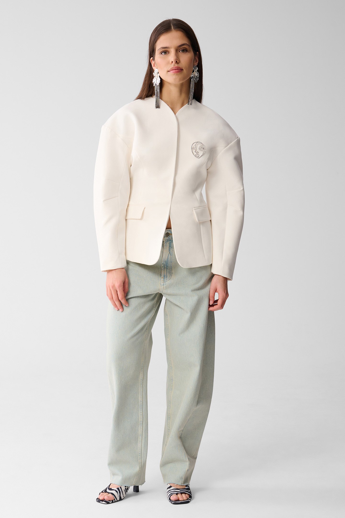 LA-SBHOURGLASS EGG JACKET OFFWHITE by Shoeby