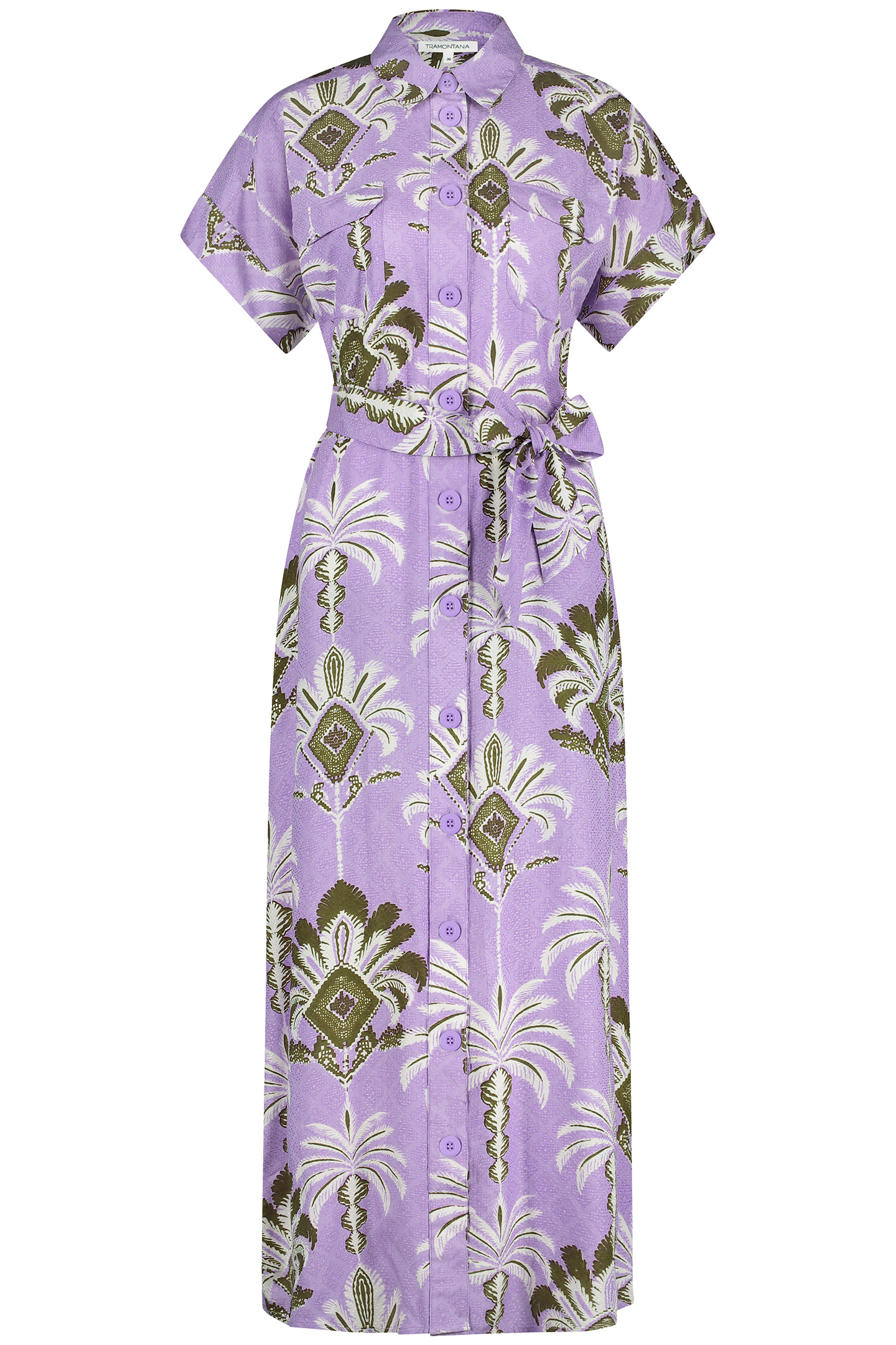 DRESS PURPLE PALM PRINT PURPLES 2