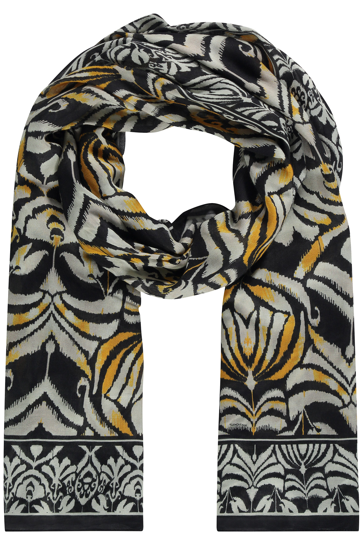 SCARF ORNAMENTALS PRINT PRINT YELLOWS 1