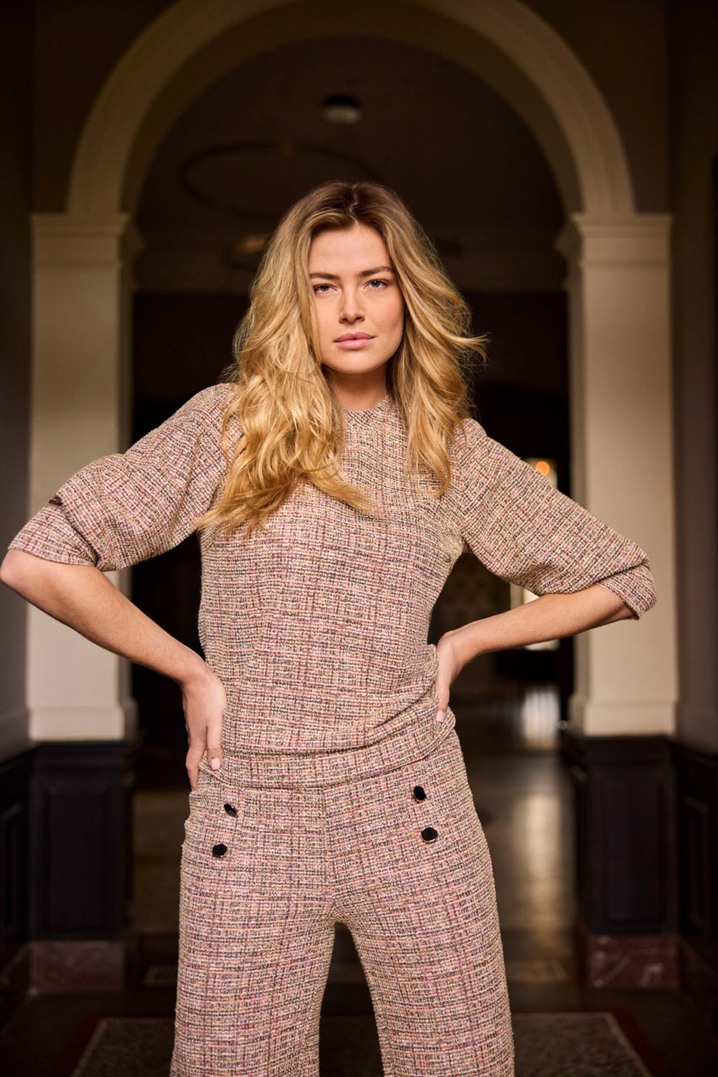 TOP STRETCH TWEED MULTI COLOUR 1