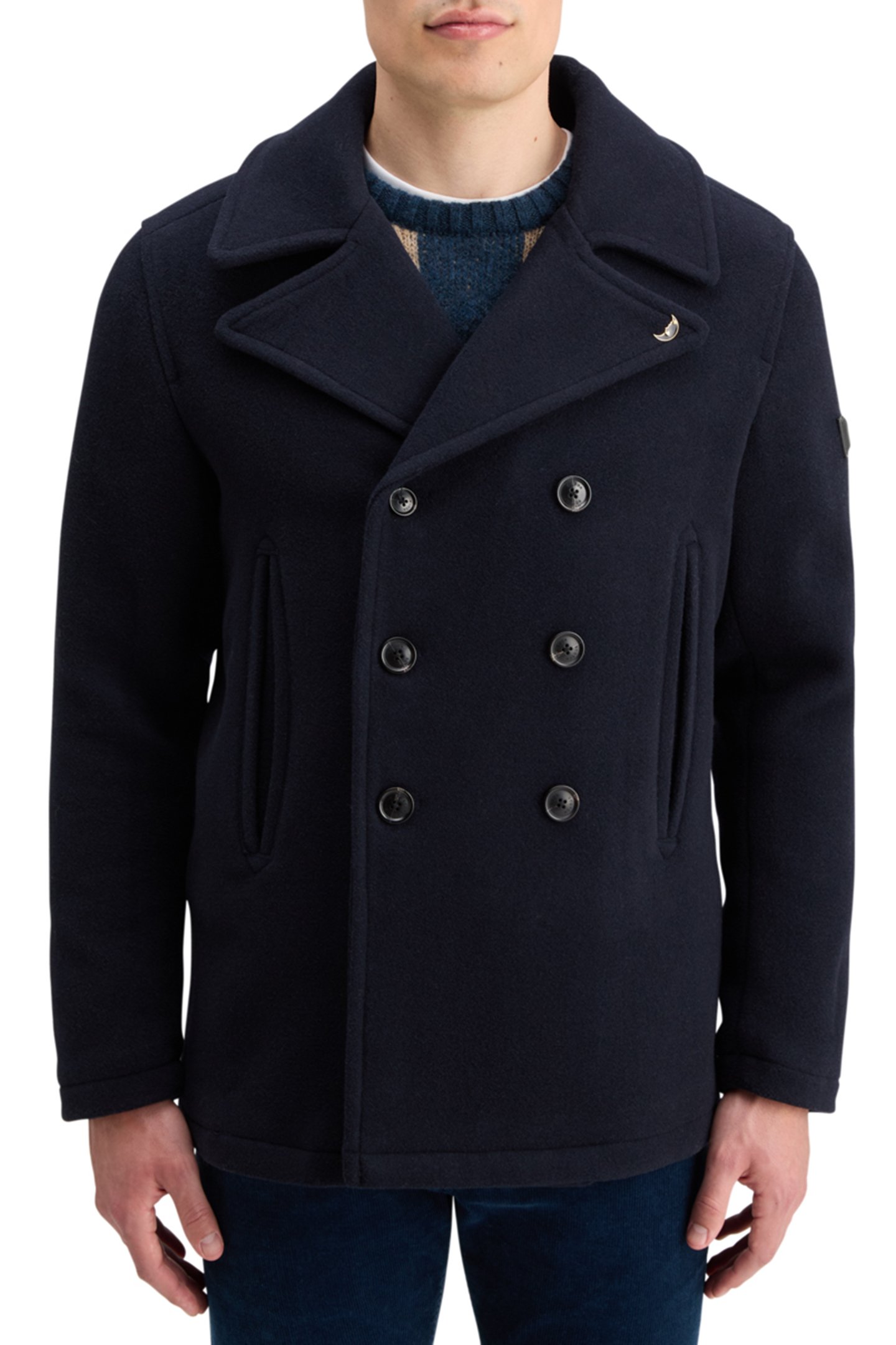WOOL BLEND PEACOAT NIGHT 1