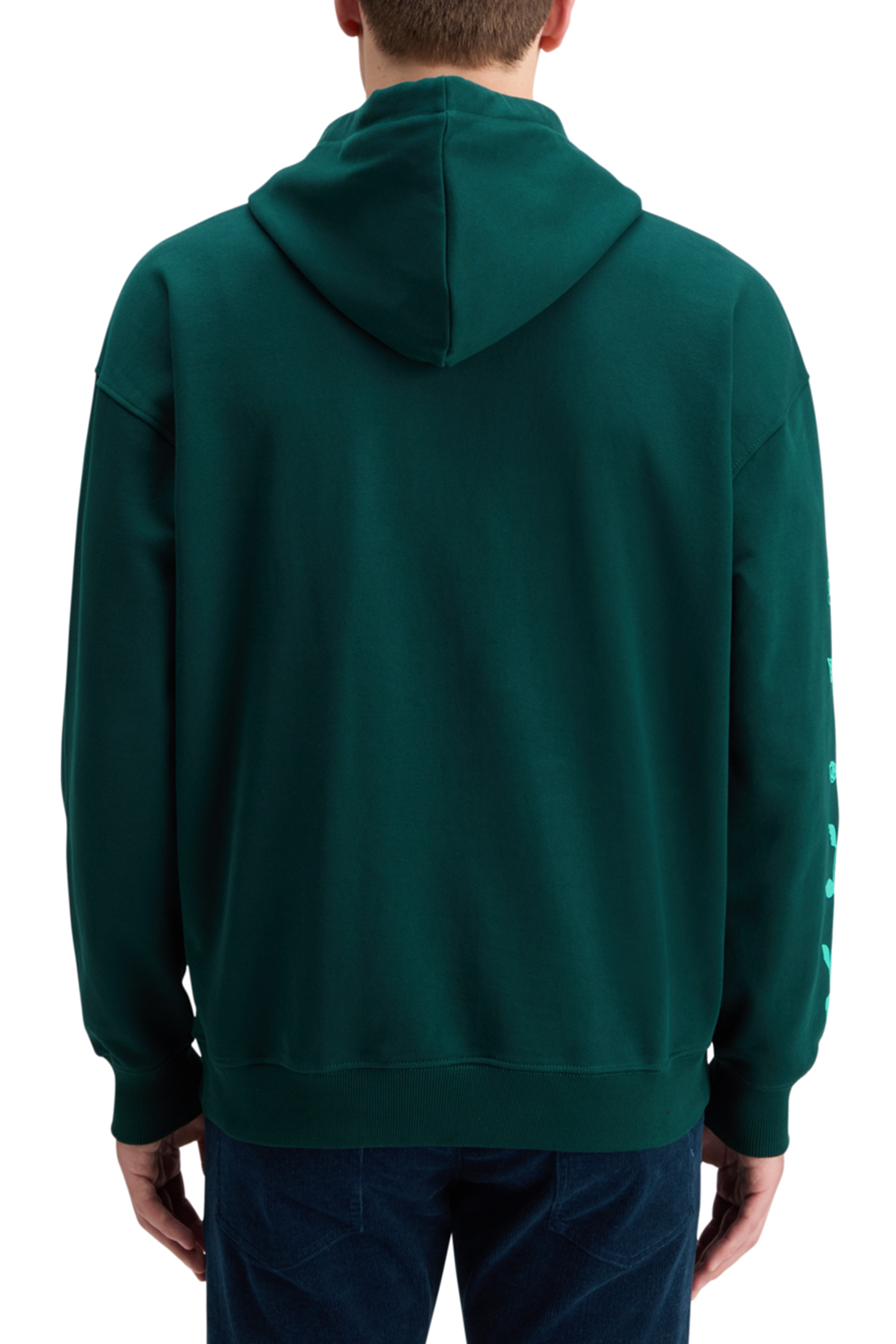 LOOSE FIT ARTWORK HOODIE CYPRESS GREEN 2
