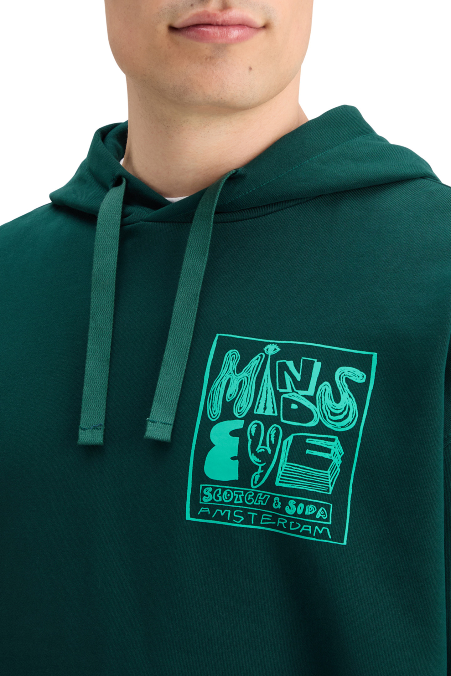 LOOSE FIT ARTWORK HOODIE CYPRESS GREEN 8