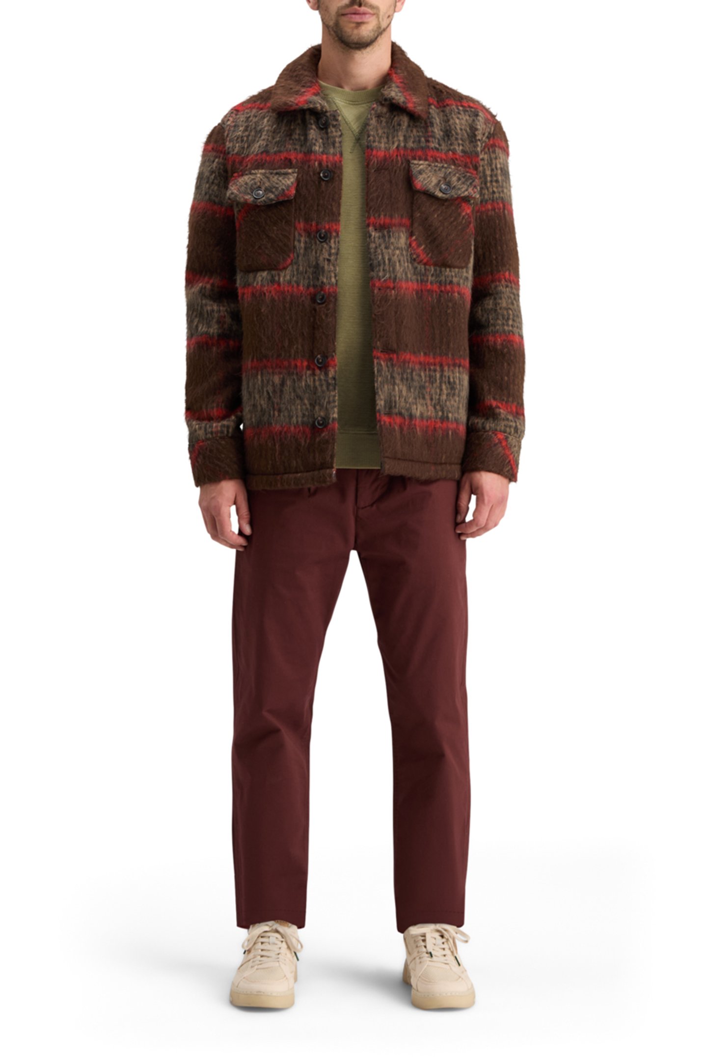 GARMENT DYED STRUCTURED SWEATSHIRT MOSS GREEN 7