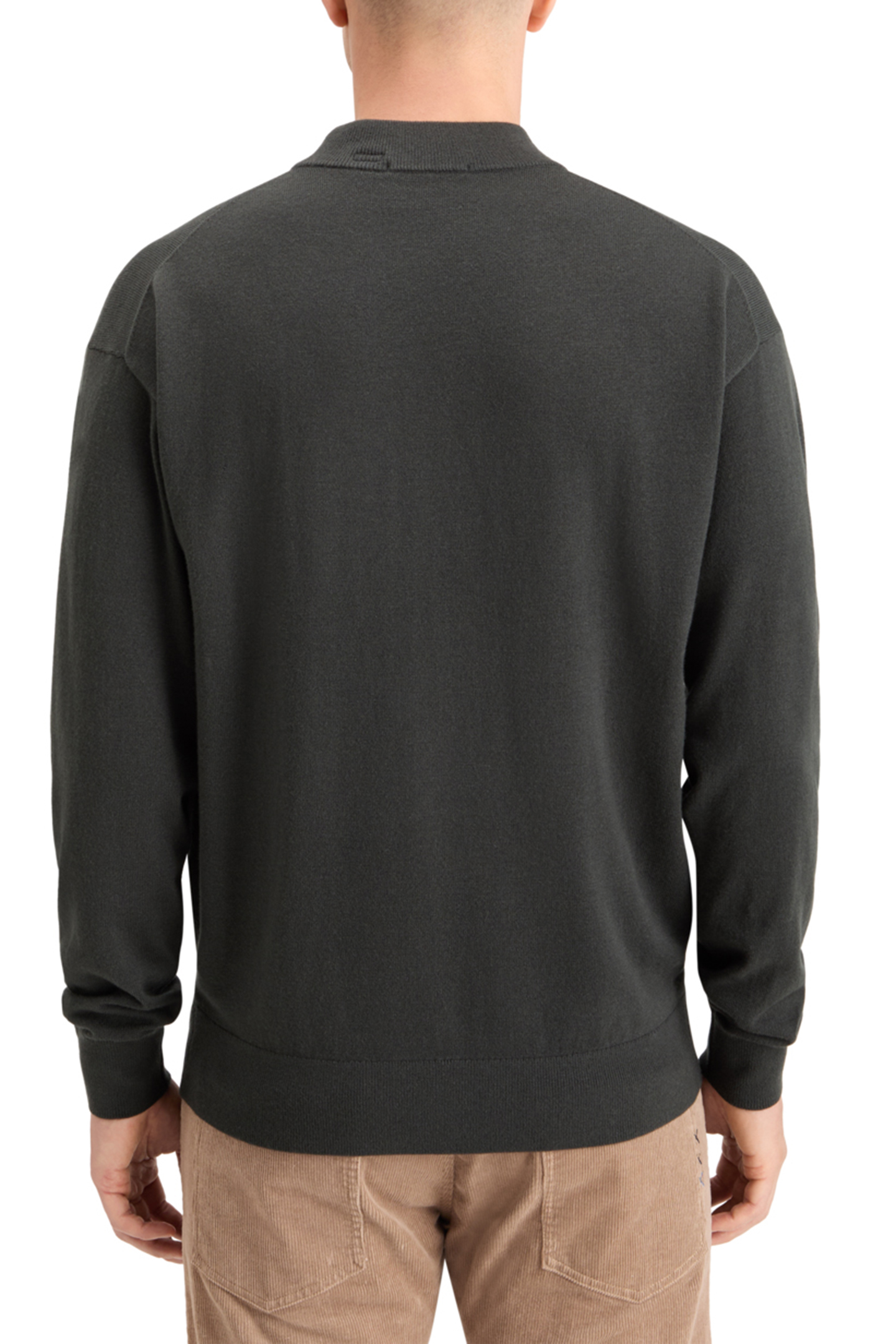 ESSENTIAL DROPPED SHOULDER MOCK NECK SWEATER VINYL 2