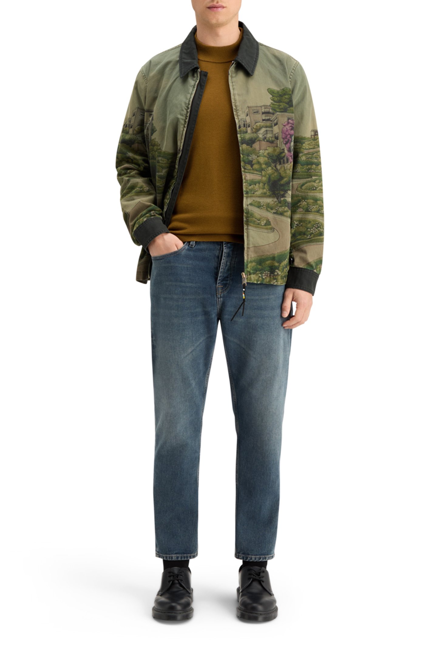 ESSENTIAL DROPPED SHOULDER MOCK NECK SWEATER GOLDEN RUST 7