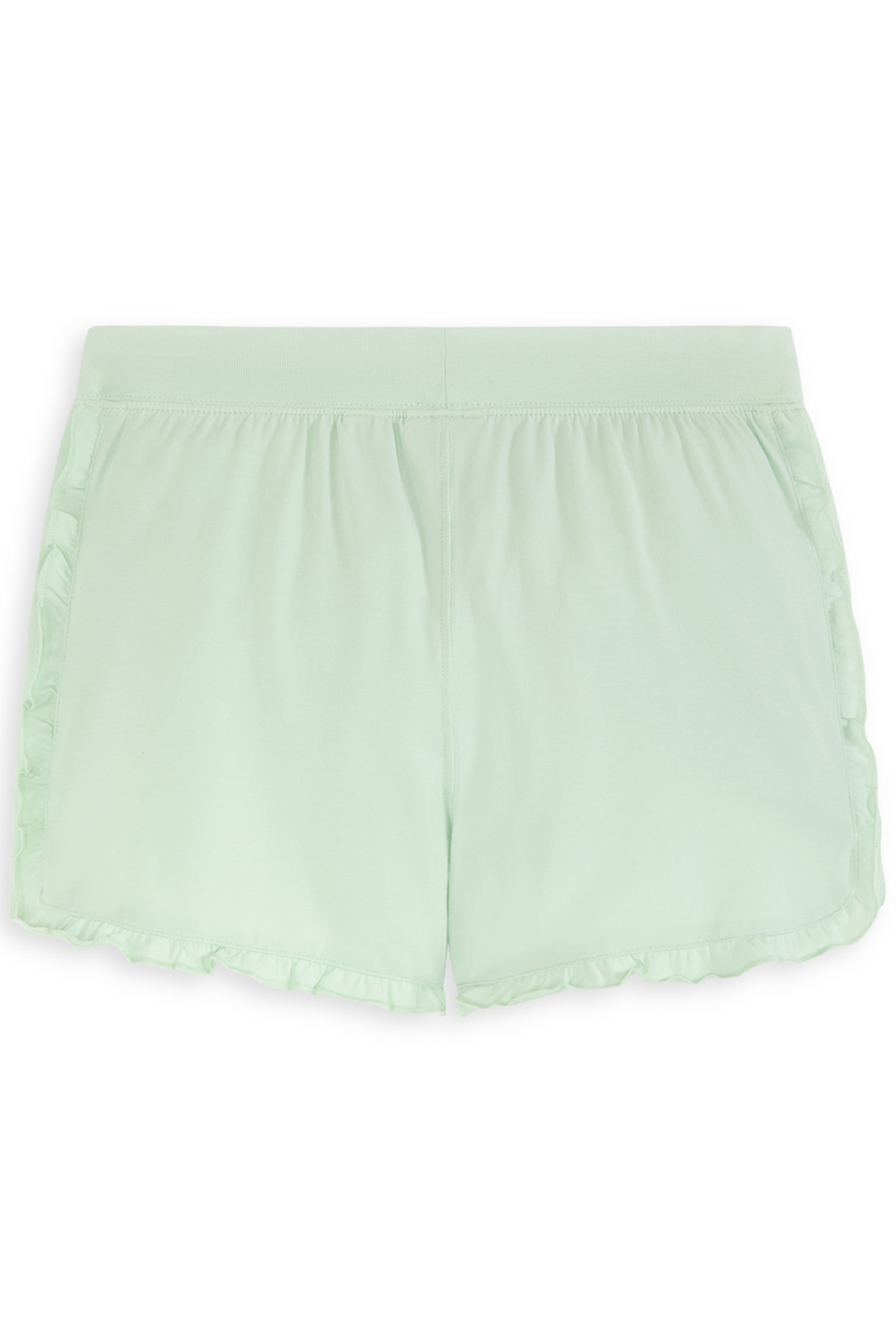 GIRLS S&S DOLPHIN HEM FASHION SHORT LIGHT PASTEL GREEN 2