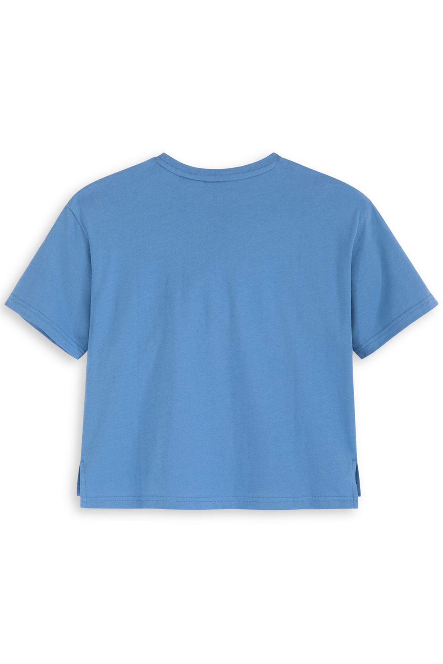 GIRLS S&S CT JERSEY SS FASHION TOP BLUE/GREY 2