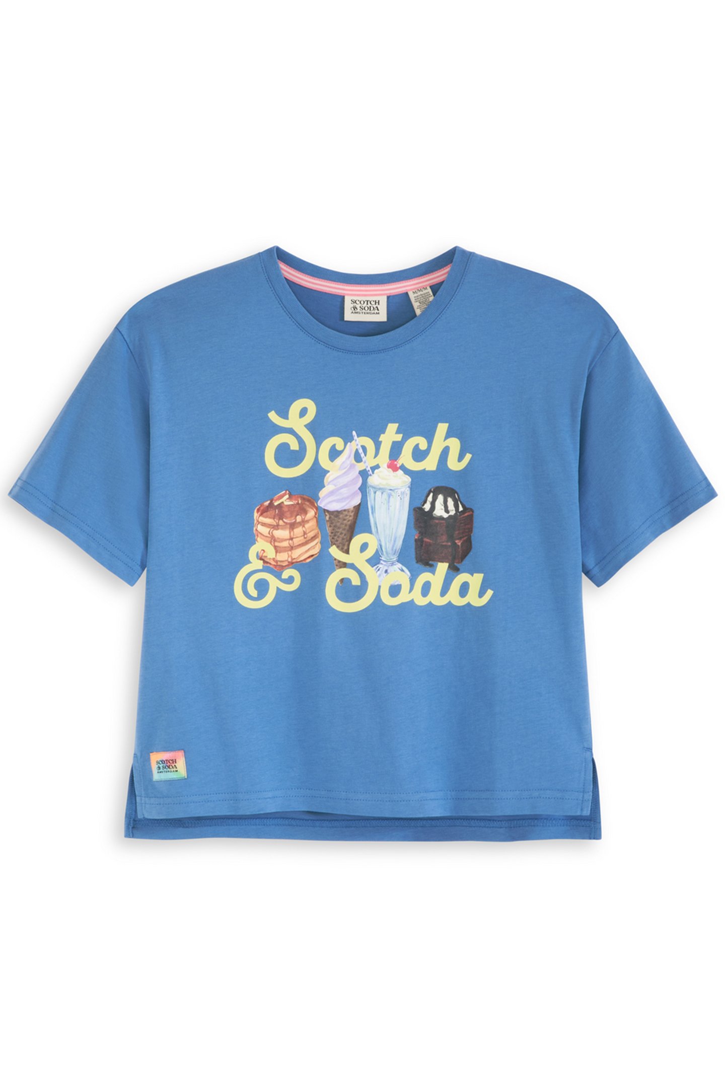 GIRLS S&S CT JERSEY SS FASHION TOP BLUE/GREY by Scotch & Soda