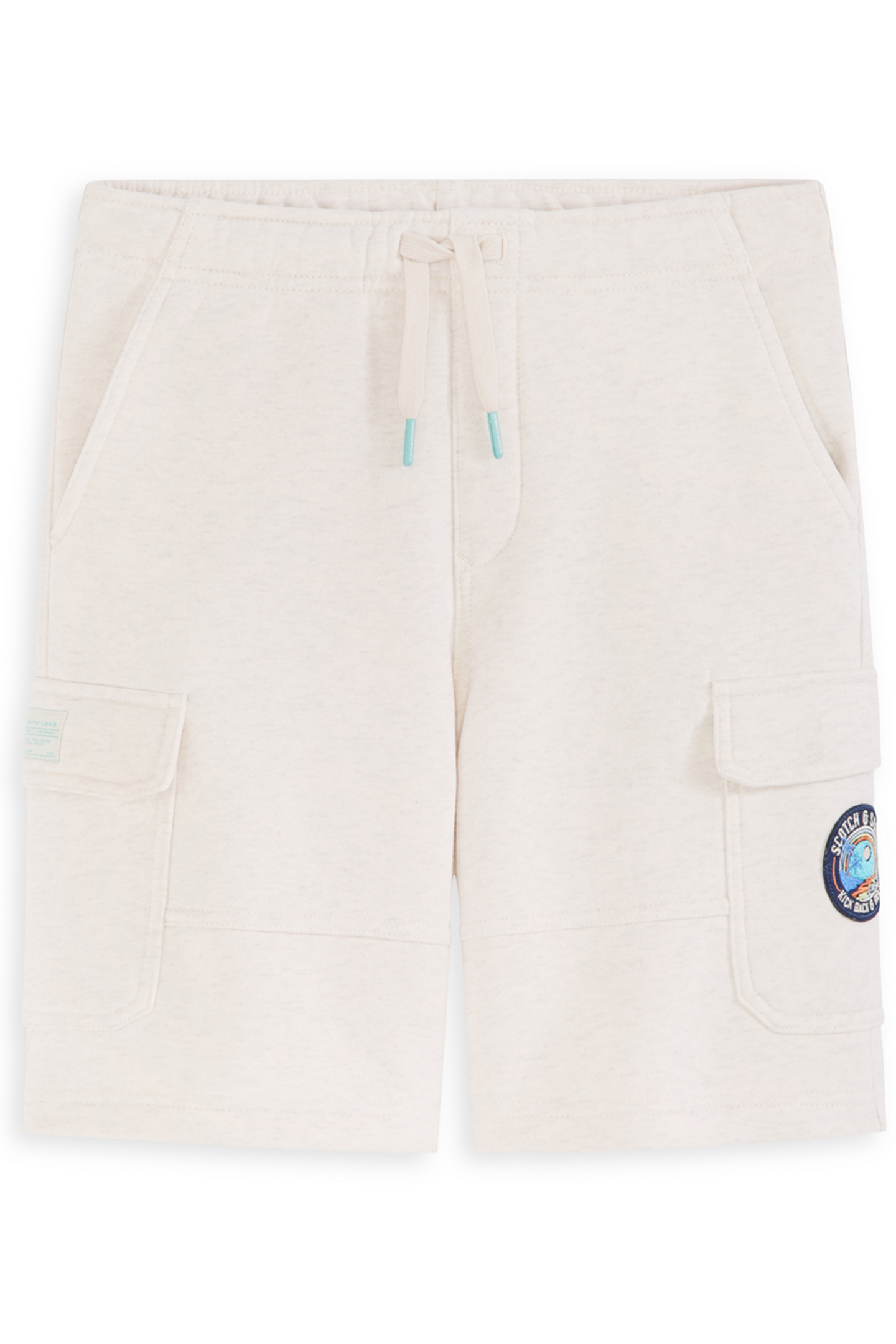 BOYS S&S FLEECE CARGO SHORT IVORY 1