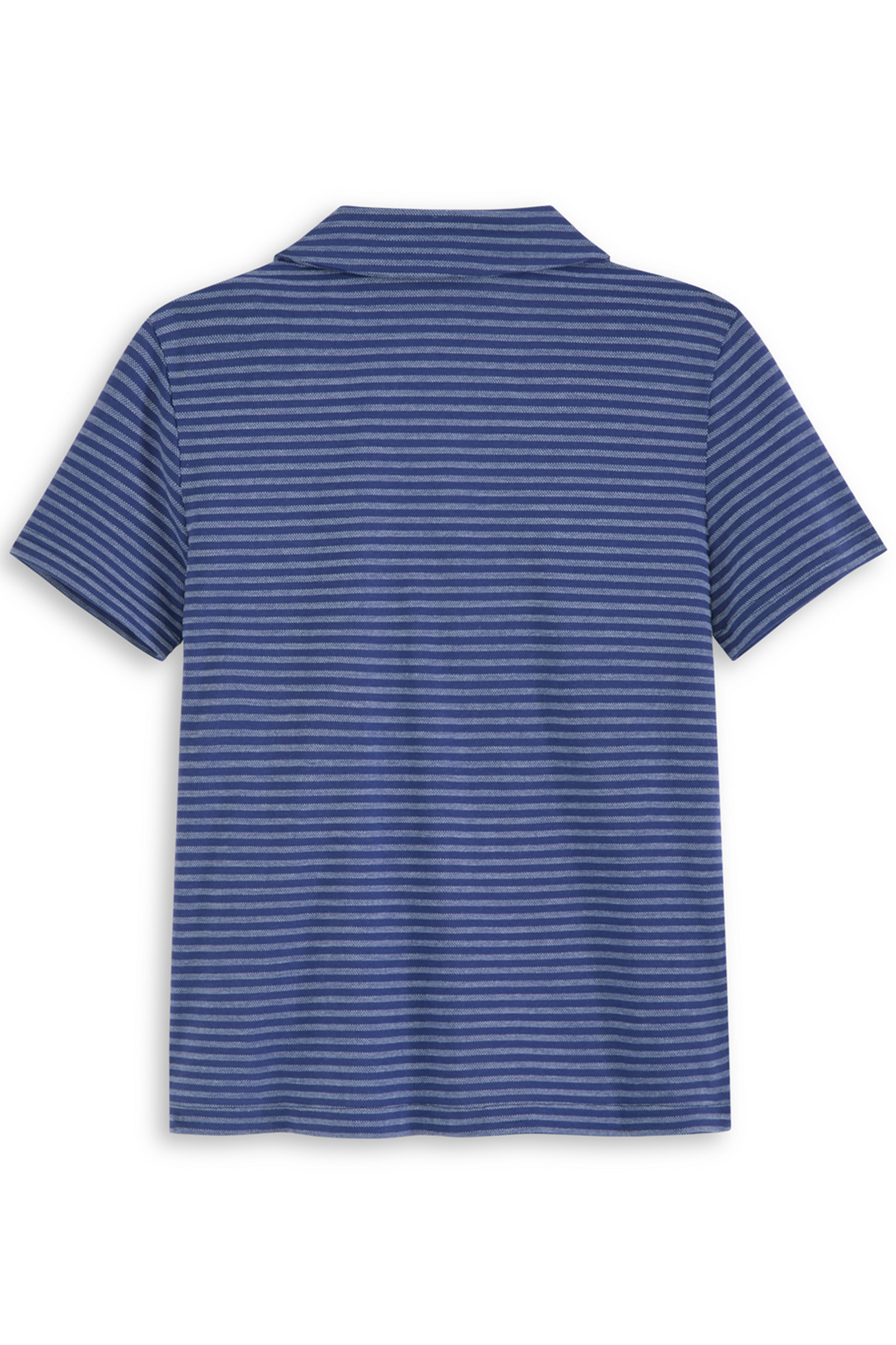 BOYS S&S JERSEY PIQUE STRIPE BUTTON UP NAVY 2