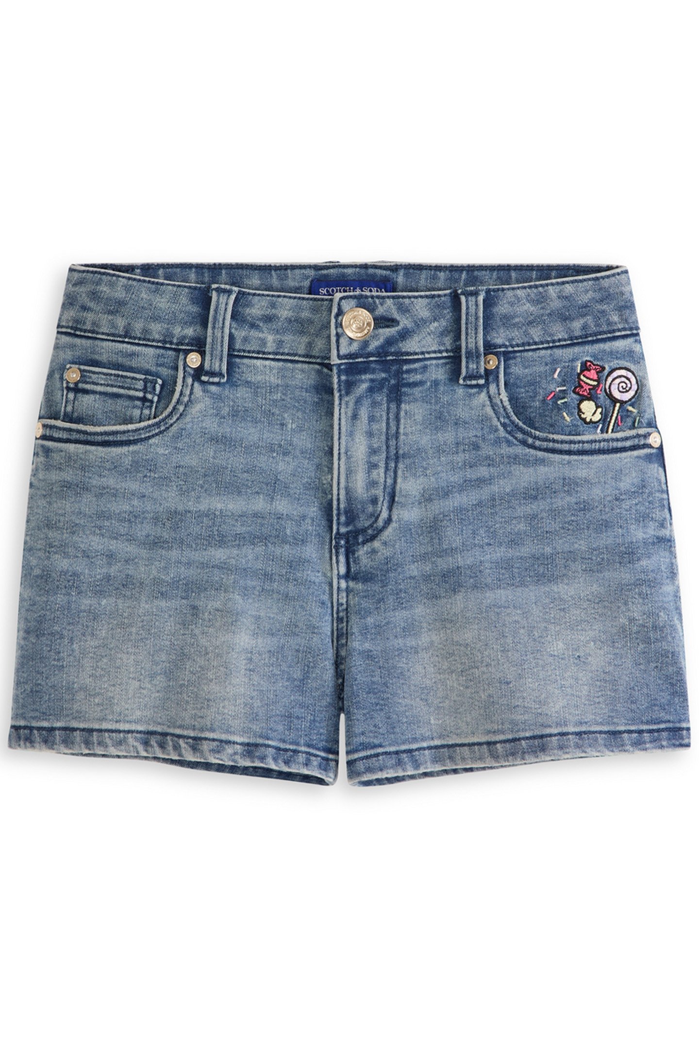 GIRLS S&S DENIM SHORT GALCIER ICE by Scotch & Soda