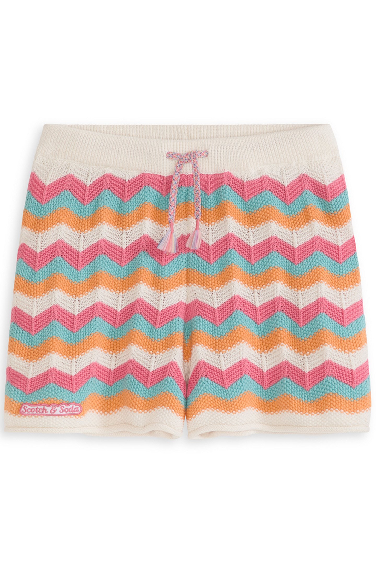 GIRLS S&S KNIT FASHION SHORT WHITE TRADITIONAL by Scotch & Soda