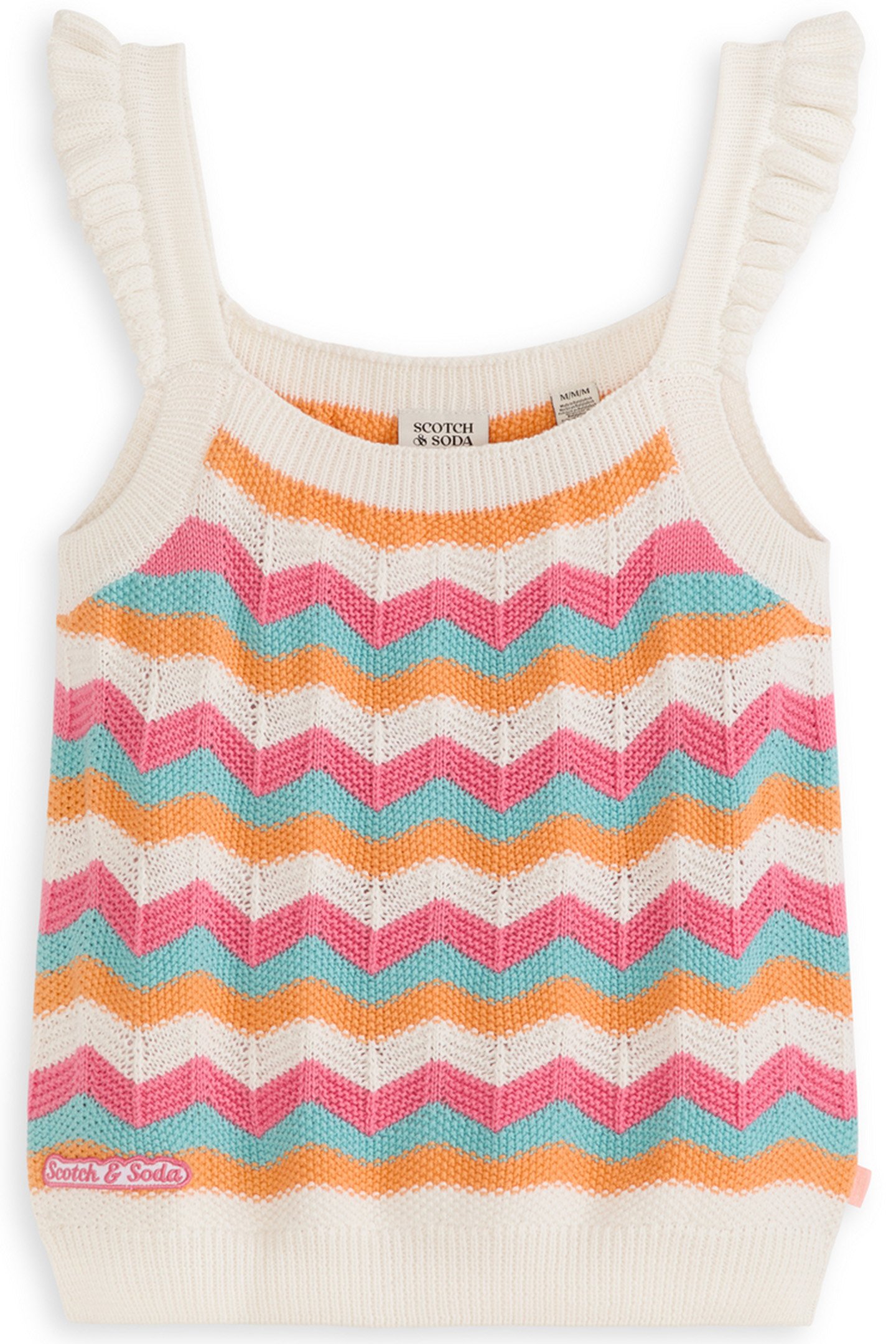 GIRLS S&S SWEATER KNIT FASHION TOP WHITE TRADITIONAL by Scotch & Soda