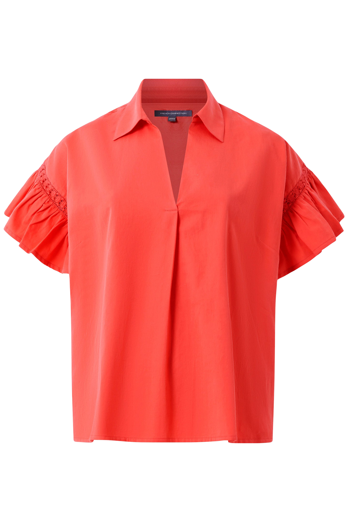 SINDEY COTTON S/S V NK SHIRT CAYENNE RED 4