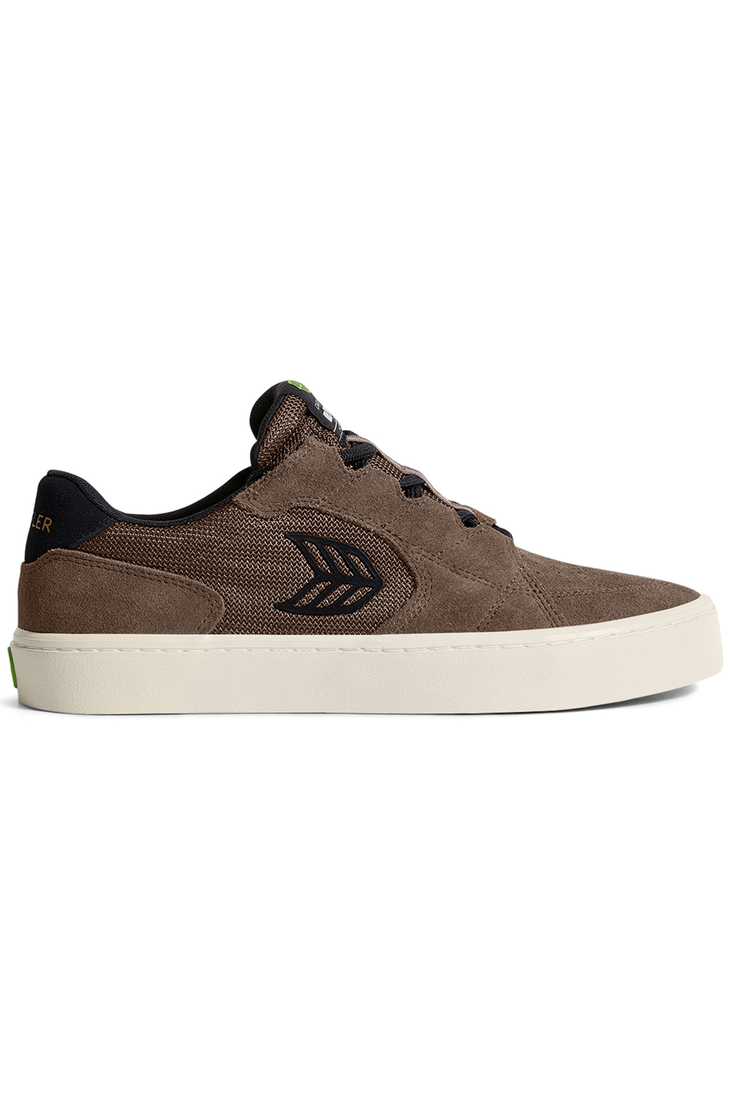 T20 PRO DARK KHAKI SUEDE AND MESH BLACK LOGO SNEAKER 1