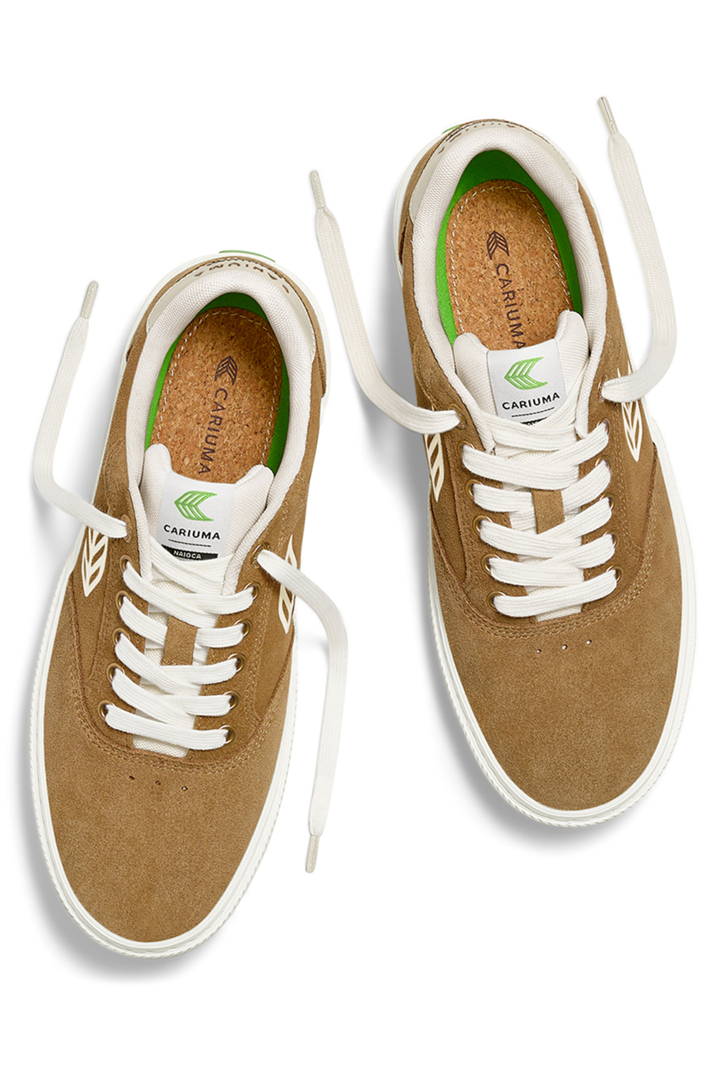 NAIOCA CAMEL SUEDE IVORY LOGO SNEAKER 3