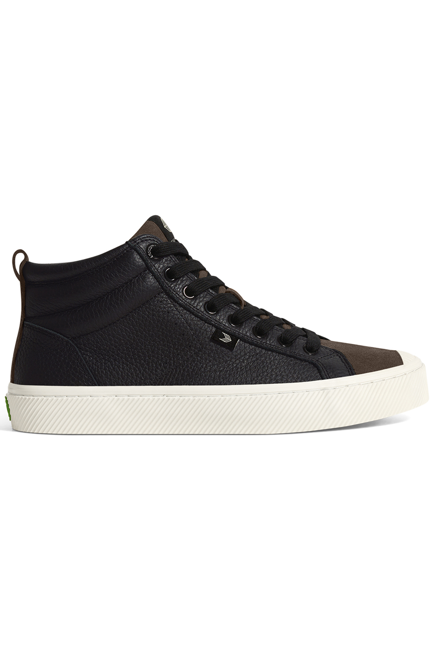 OCA HIGH BLACK PREMIUM LEATHER DARK KHAKI SUEDE SNEAKER 1