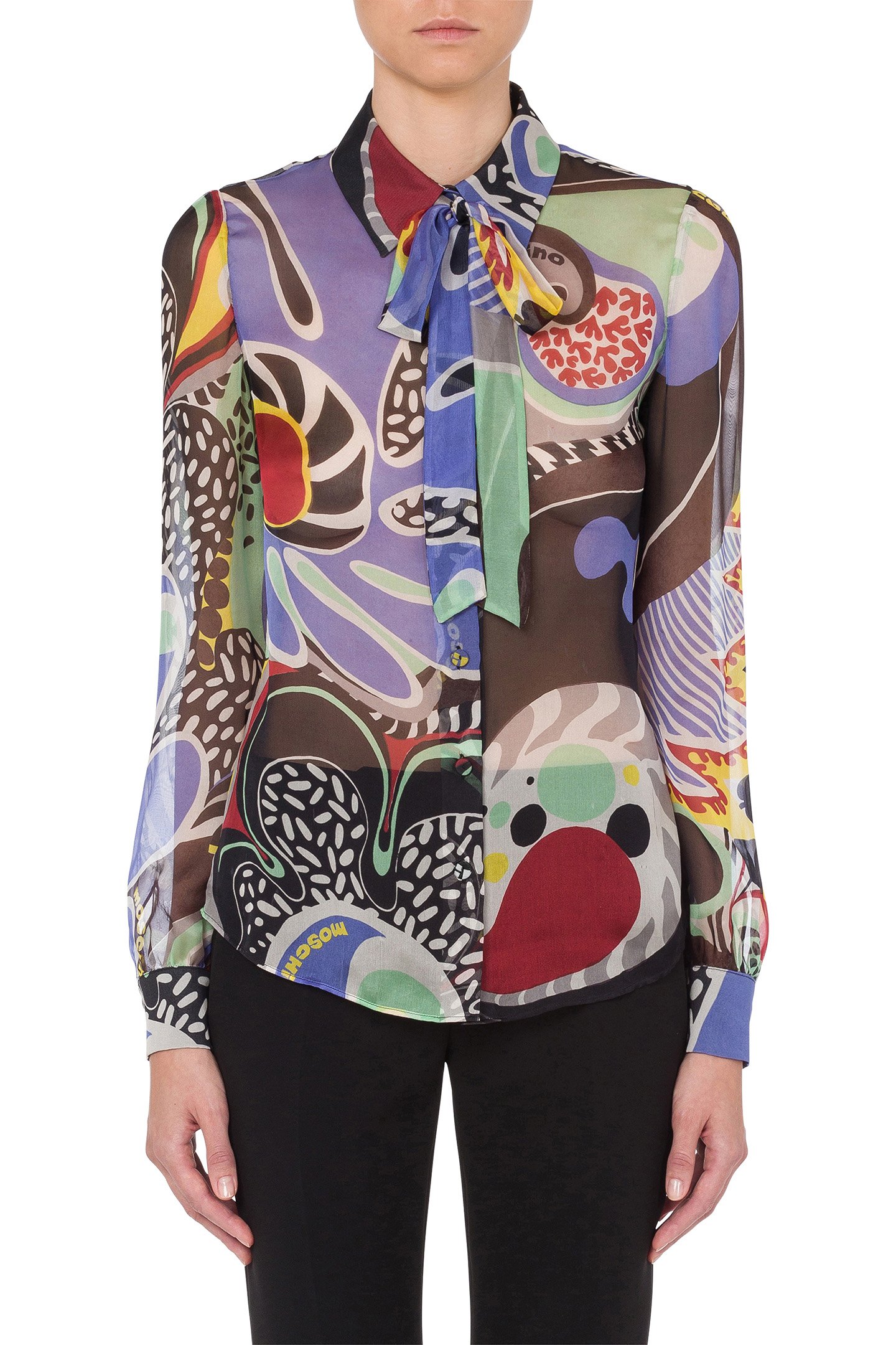 CHIFFON PSYCHEDELIC PRINT SHIRT MULTICOLOUR by Moschino