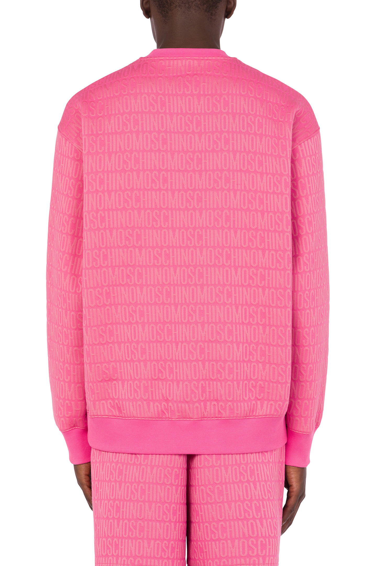 ALLOVER LOGO JACQUARD SWEATSHIRT PINK 2
