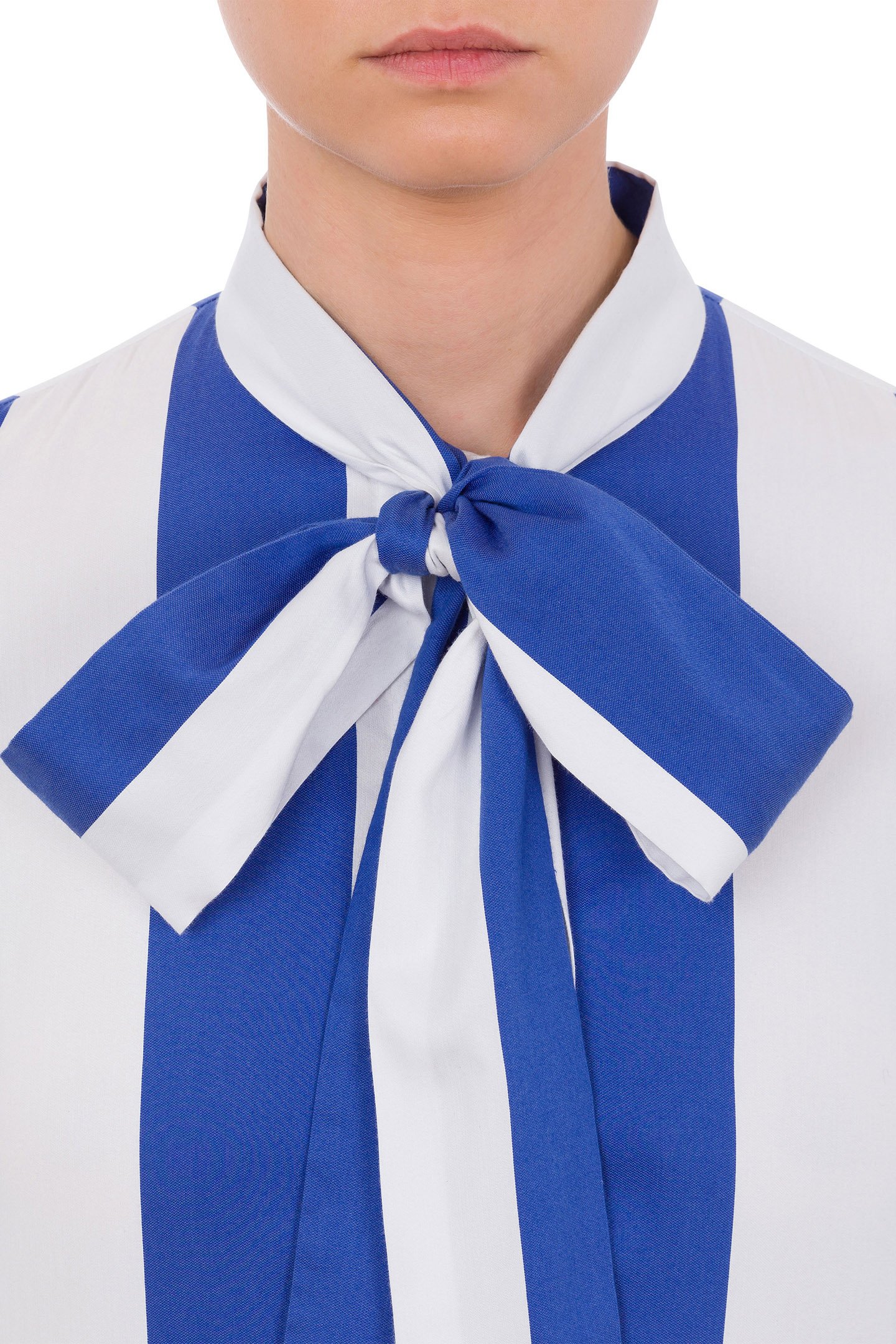 STRIPED SHIRT IN COTTON AND SILK BARRÈ WHITE 4