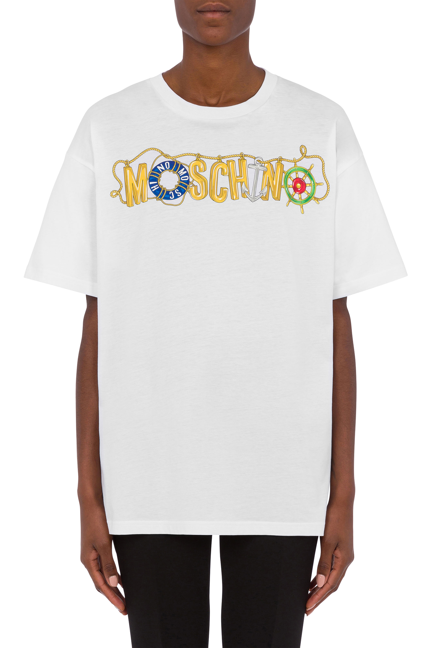 NAUTICAL LOGO ORGANIC JERSEY T-SHIRT WHITE 1