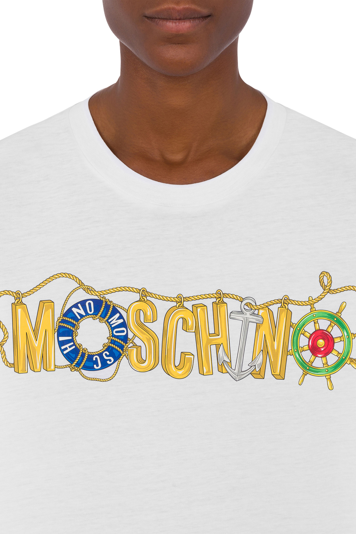 NAUTICAL LOGO ORGANIC JERSEY T-SHIRT WHITE 4