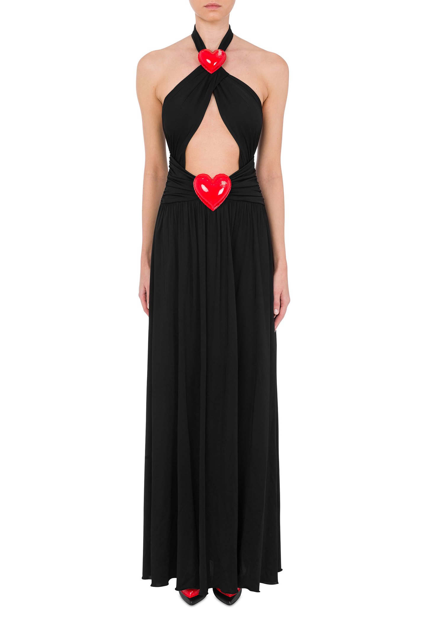 INFLATABLE HEARTS ORGANZINE DRESS BLACK 1